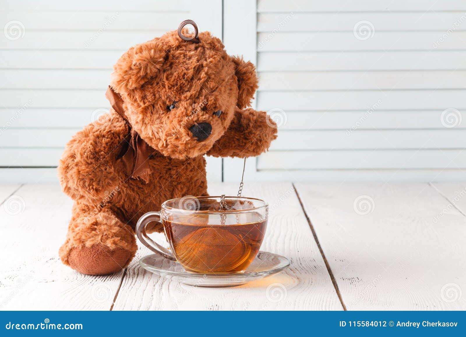 Good Morning With Teddy Bear Stock Photo Image Of Decoration
