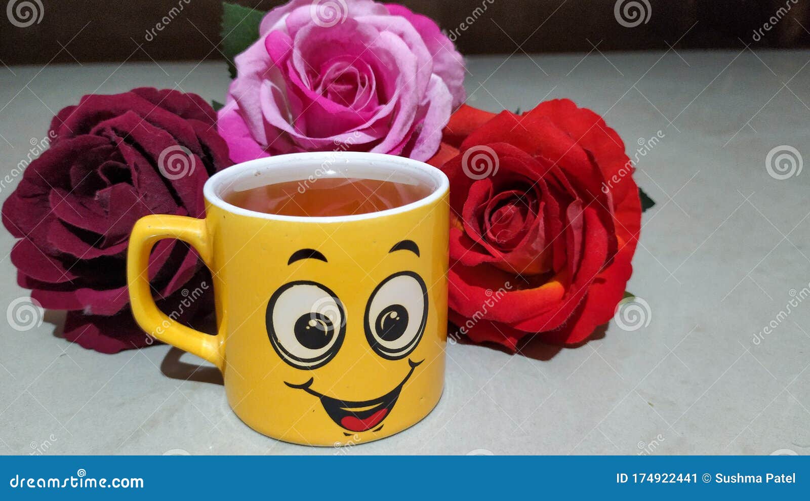 Good Morning Wishes with a Tea and Flowers Stock Image - Image of ...