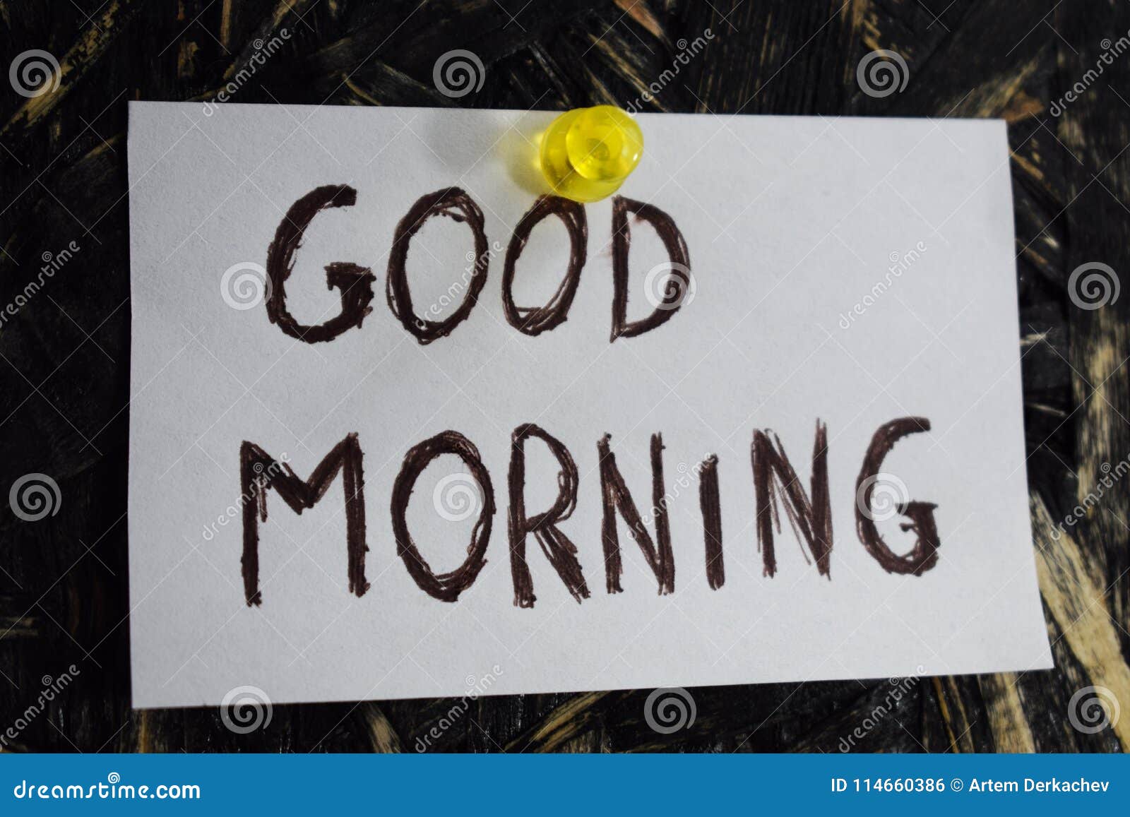 A Simple and Understandable Inscription, Good Morning Stock Photo ...