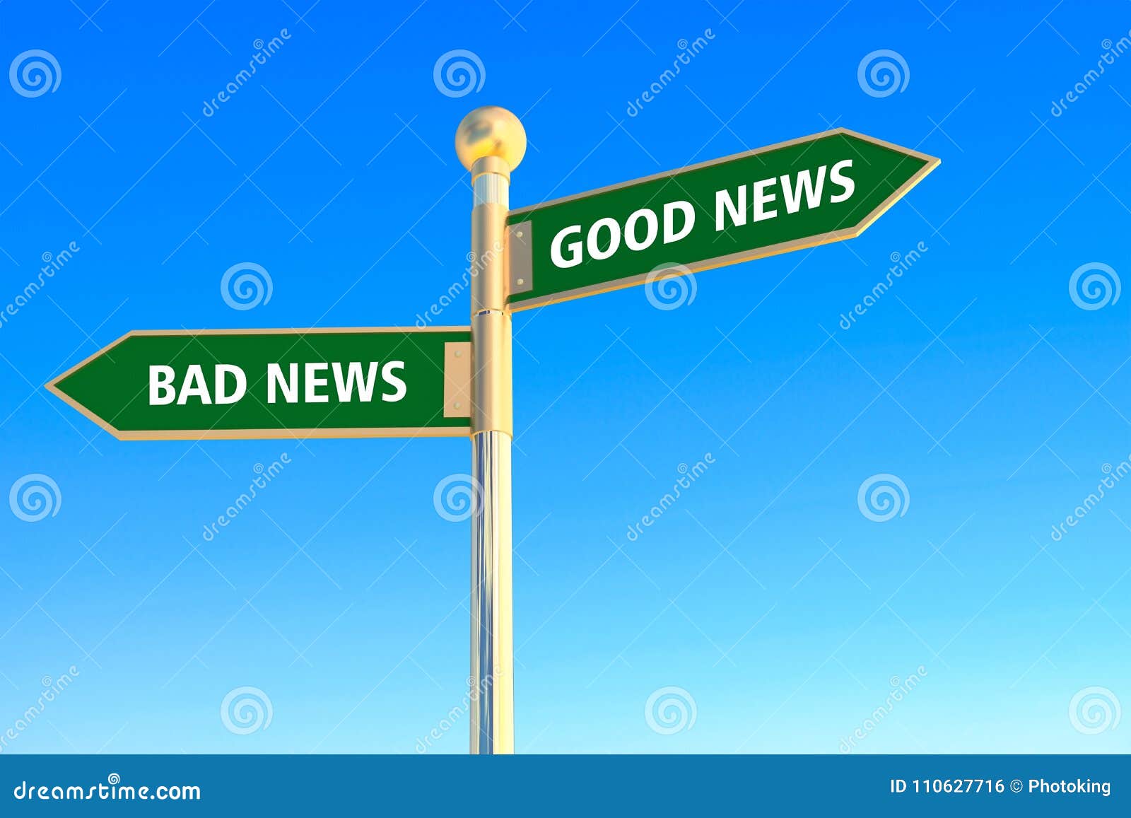 Good News Or Bad News Stock Illustration Illustration Of Advice