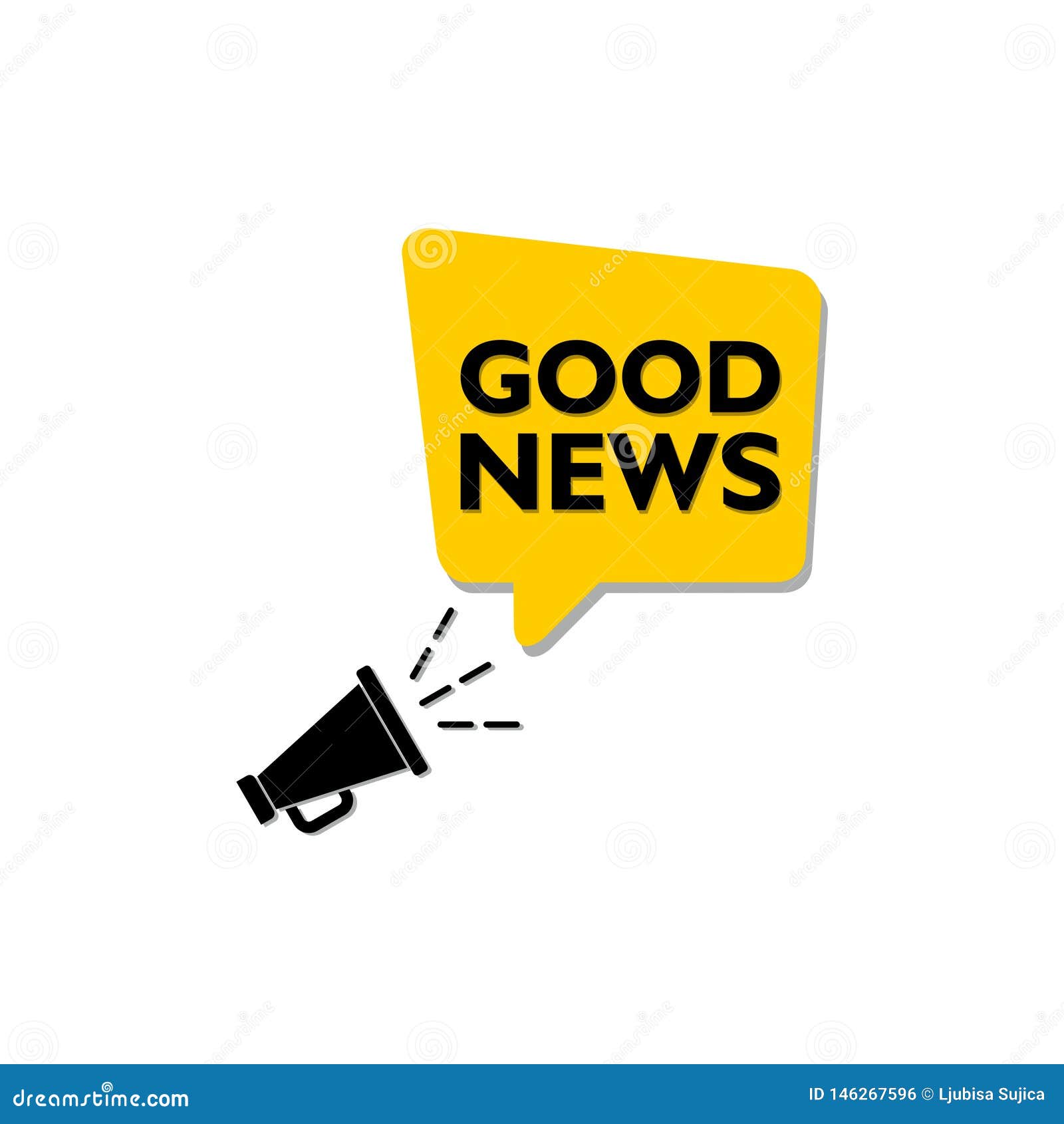 Good news sign or logo stock vector. Illustration of card - 146267596