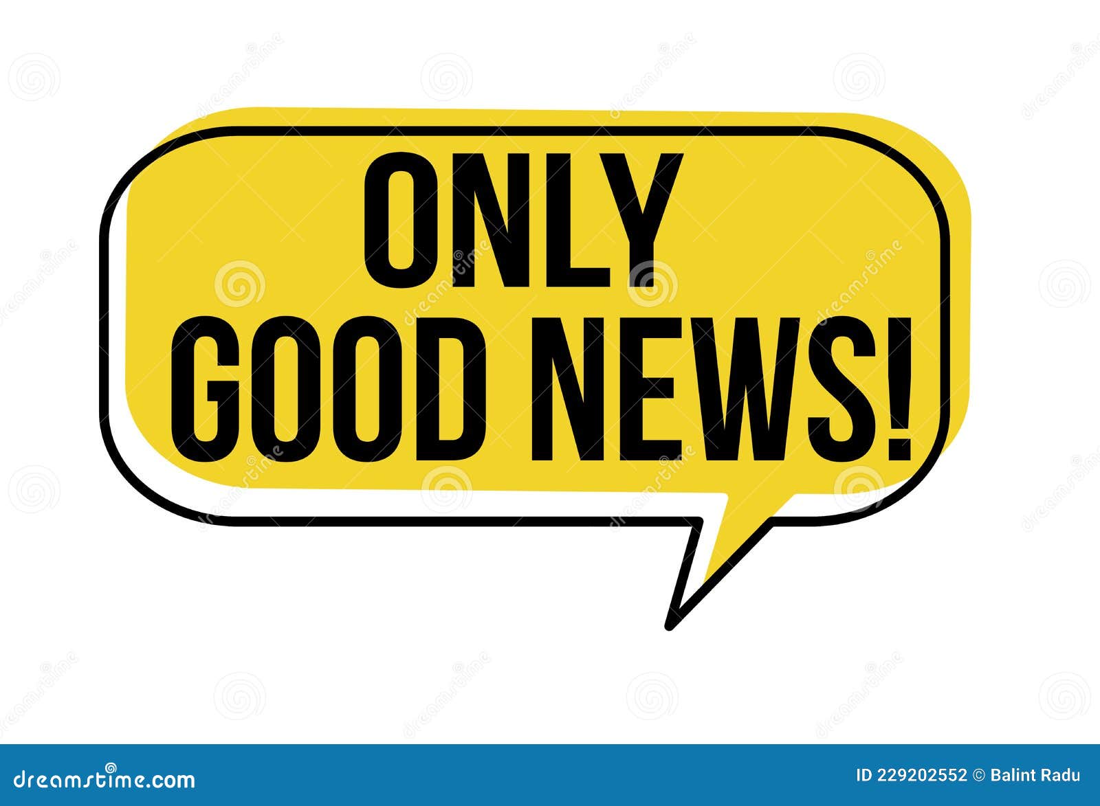 Only Good News Speech Bubble Stock Vector - Illustration of
