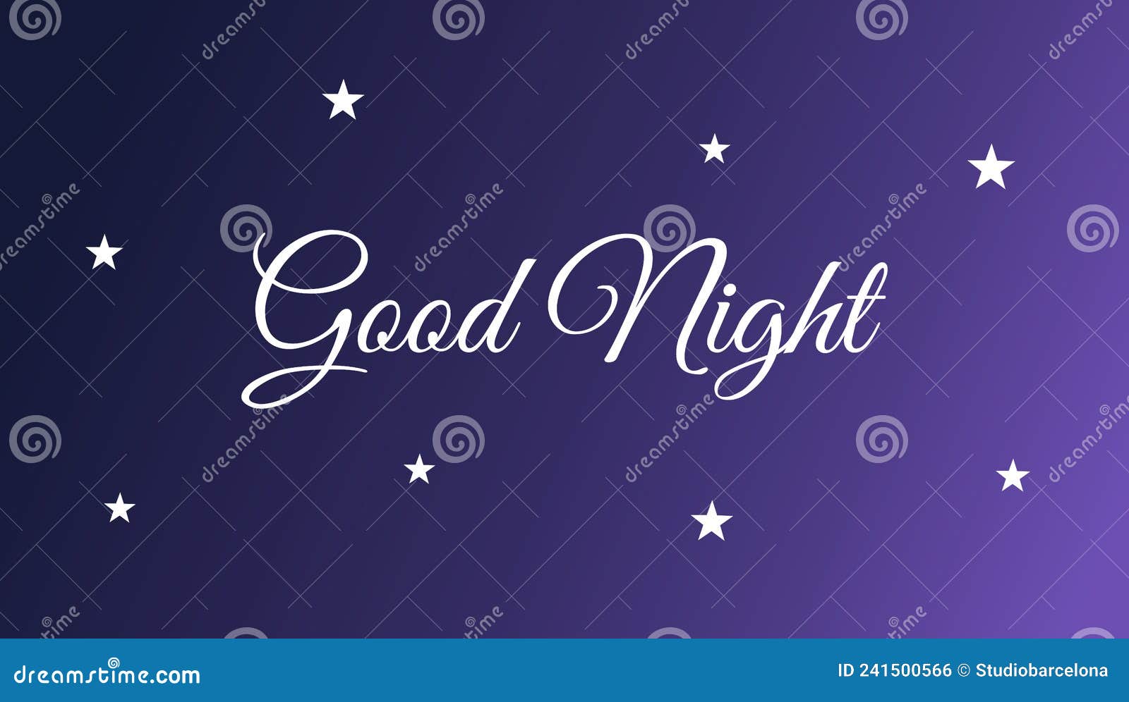 Good Night Banner Dark Blue Background with Stars Stock Vector ...