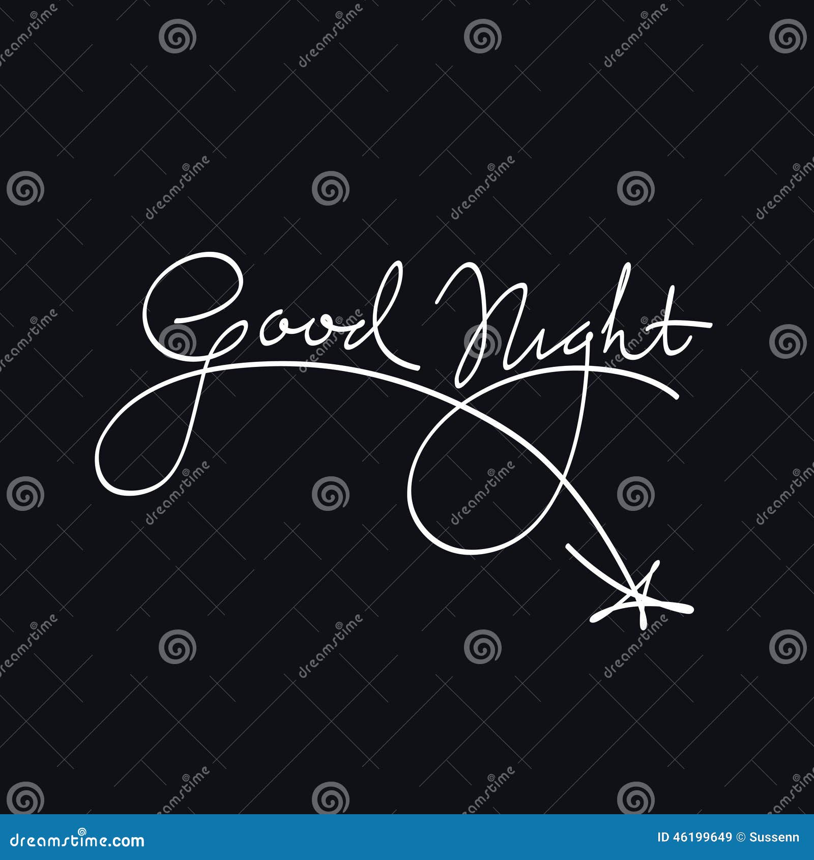 Good Night stock vector. Illustration of object, font 46199649