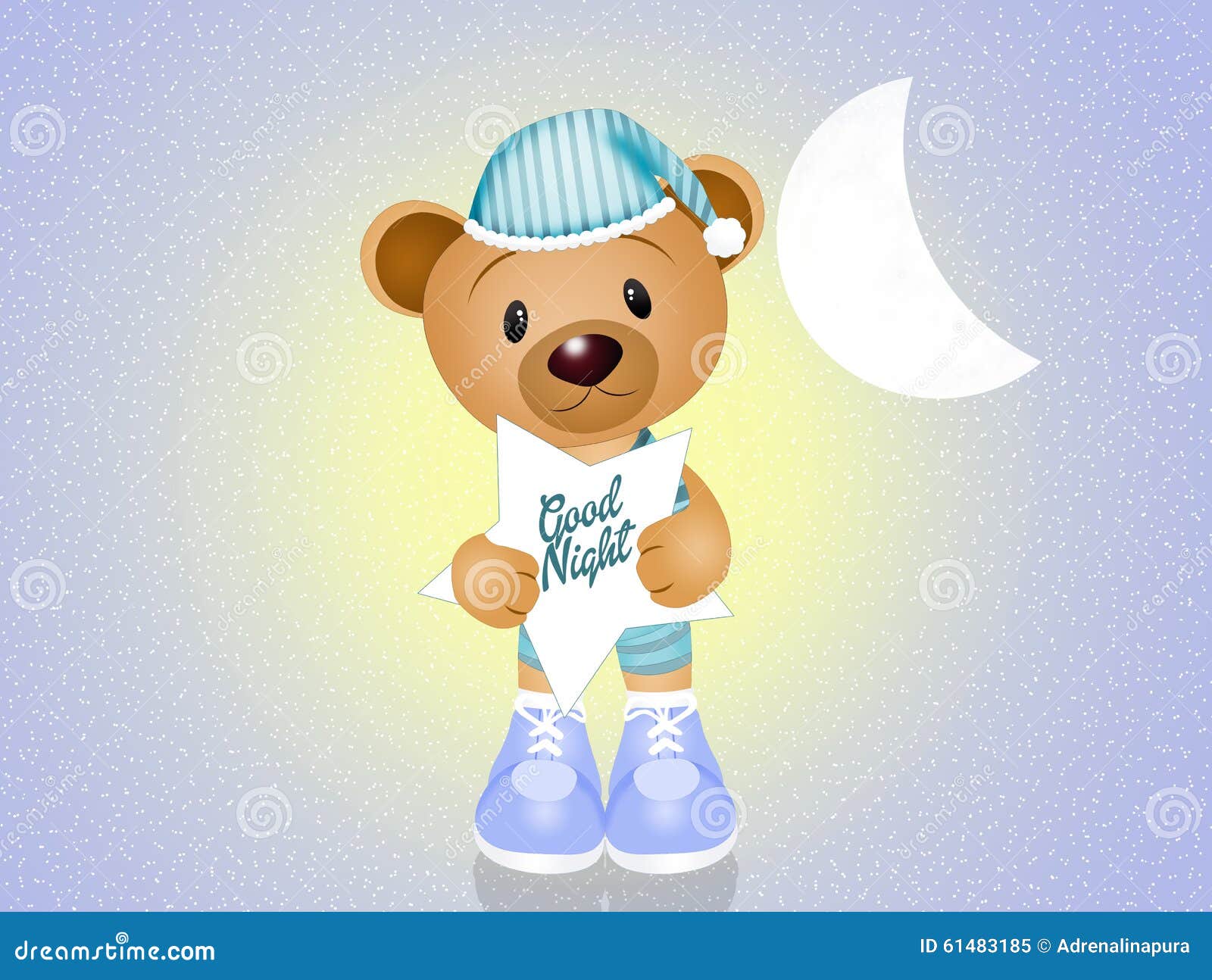 Good night stock illustration. Illustration of star, good - 61483185, image size:1600x1294