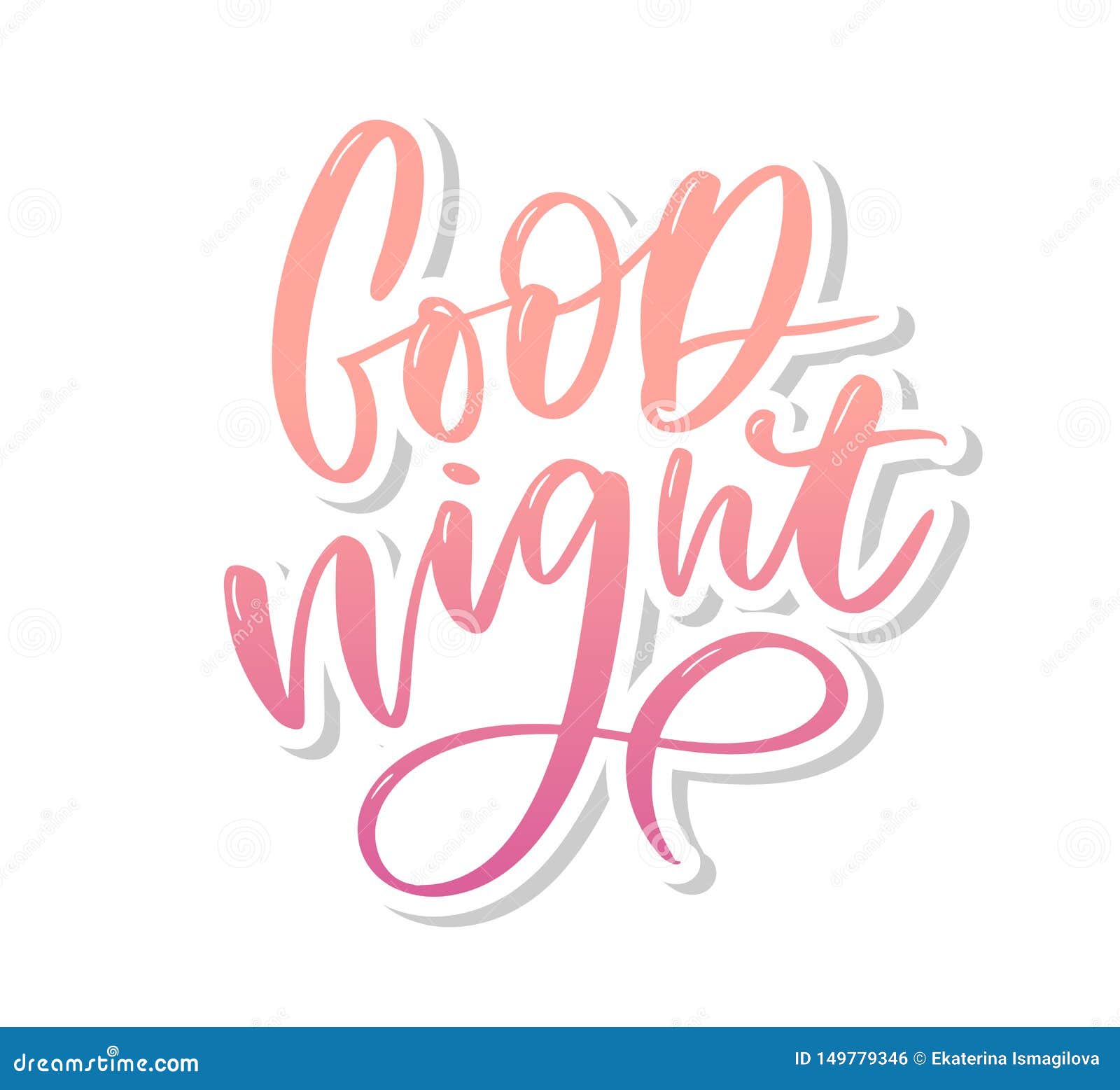 Good Night. Hand Drawn Typography Poster. T Shirt Hand Lettered ...