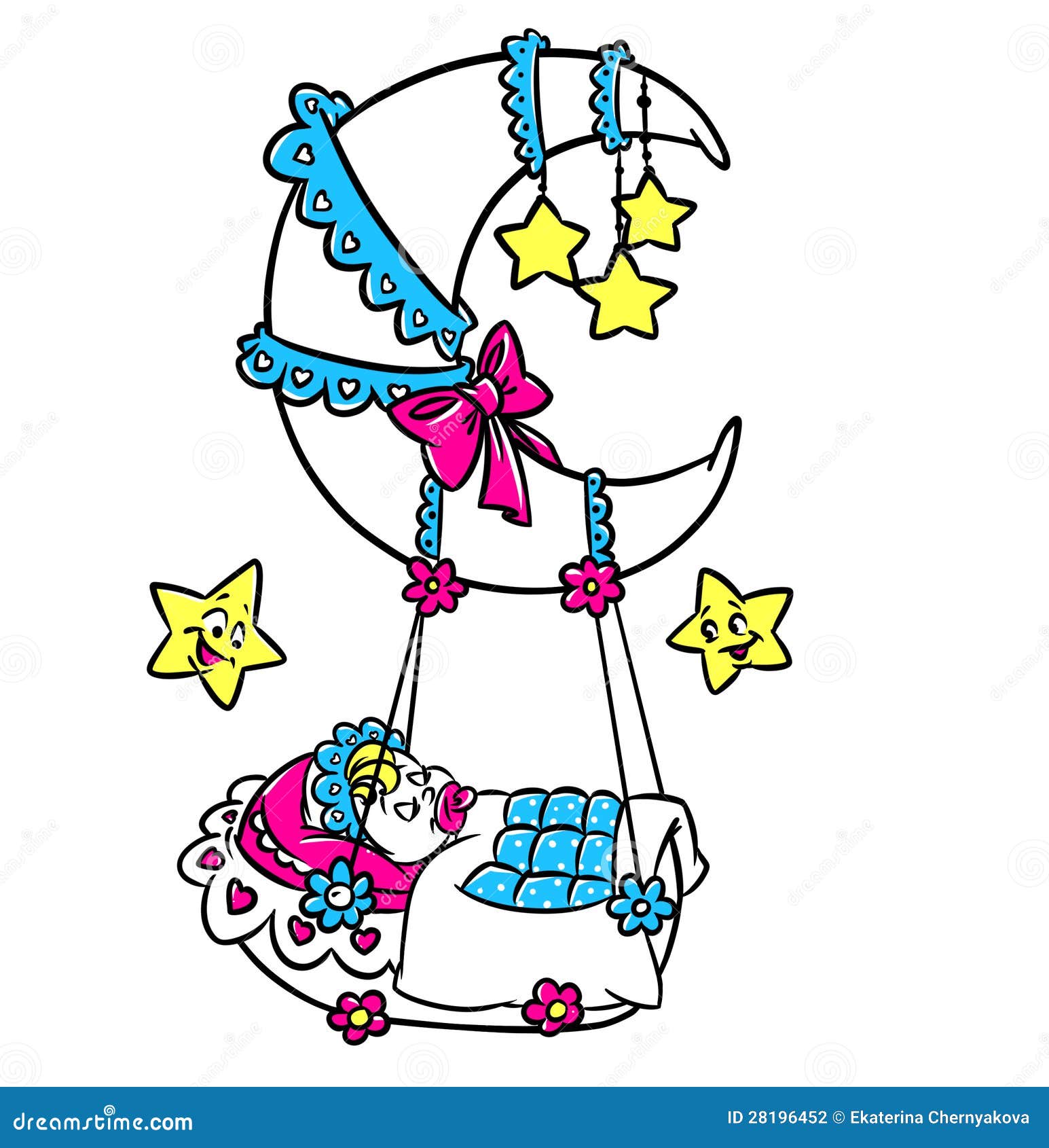 Good Night Little Baby Card Stock Illustration Illustration of nice