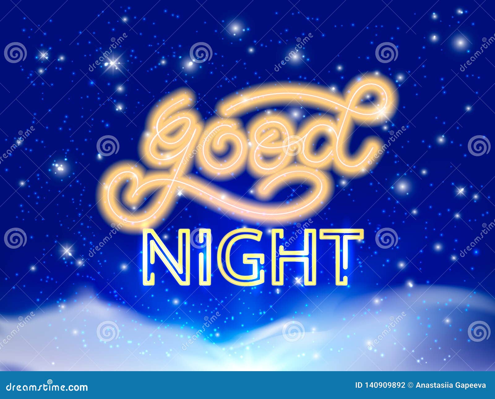good night art text good night art text