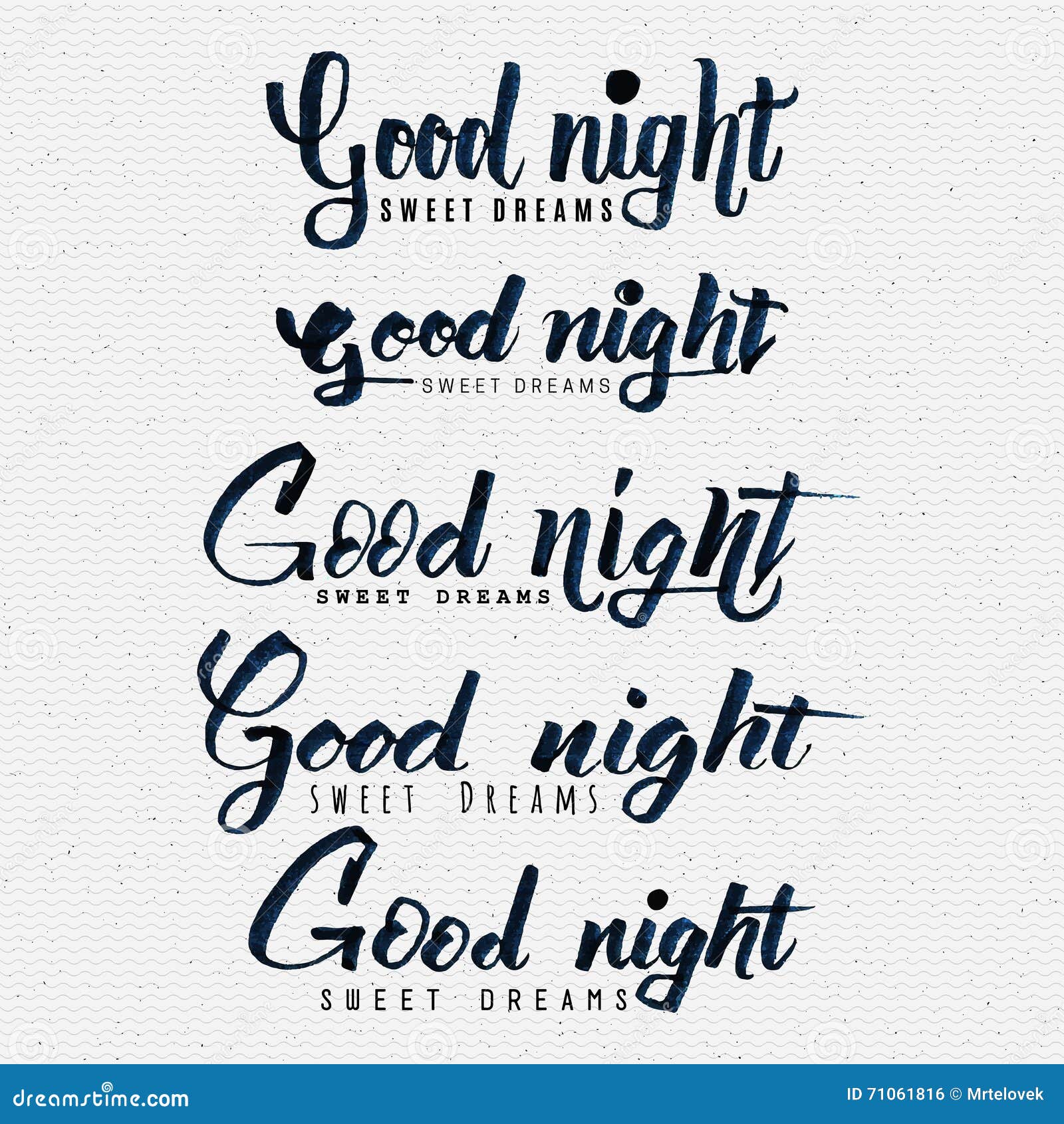 Good Night Sweet Dreams Hand Lettering Stock Illustration ...