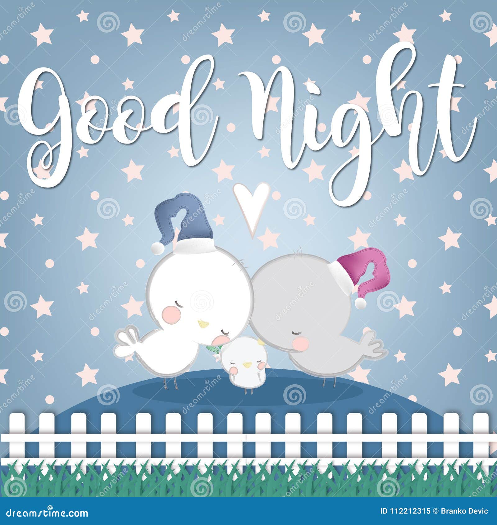 Good Night and Sweet Dreams Illustration Design Stock Illustration ...