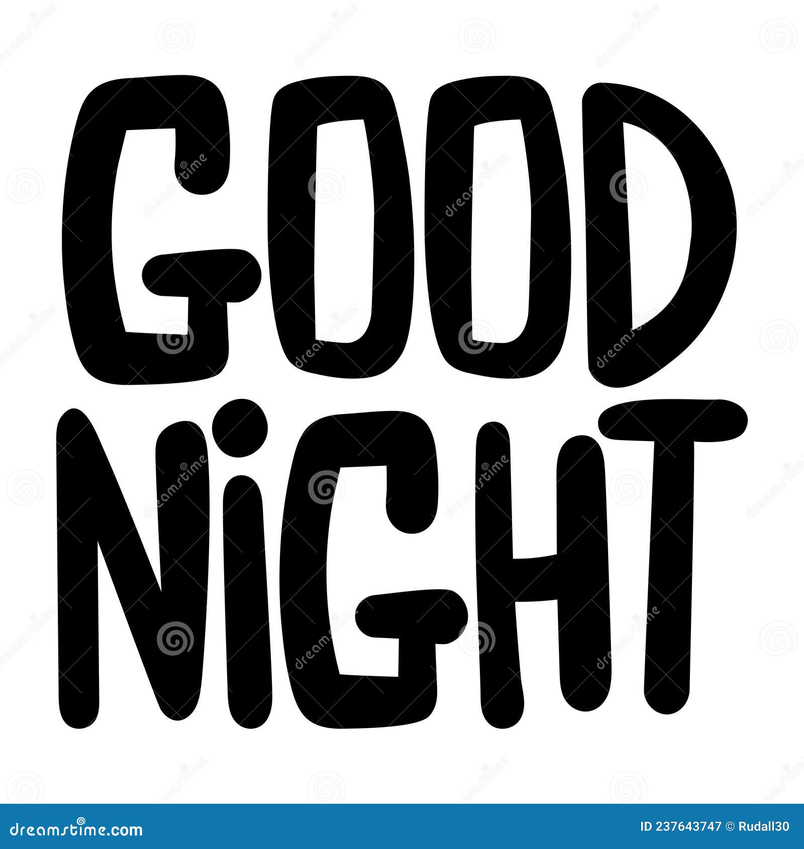 Good Night typography stock vector. Illustration of typography 237643747