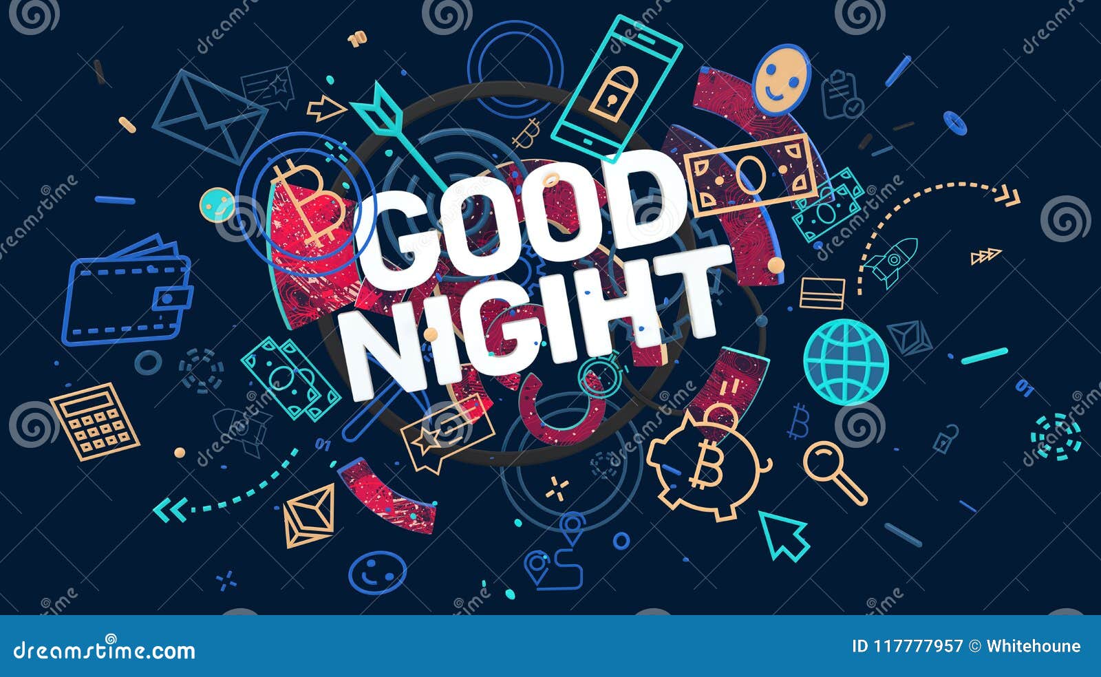 Good night wishes stock image. Image of night, trendy - 117777957