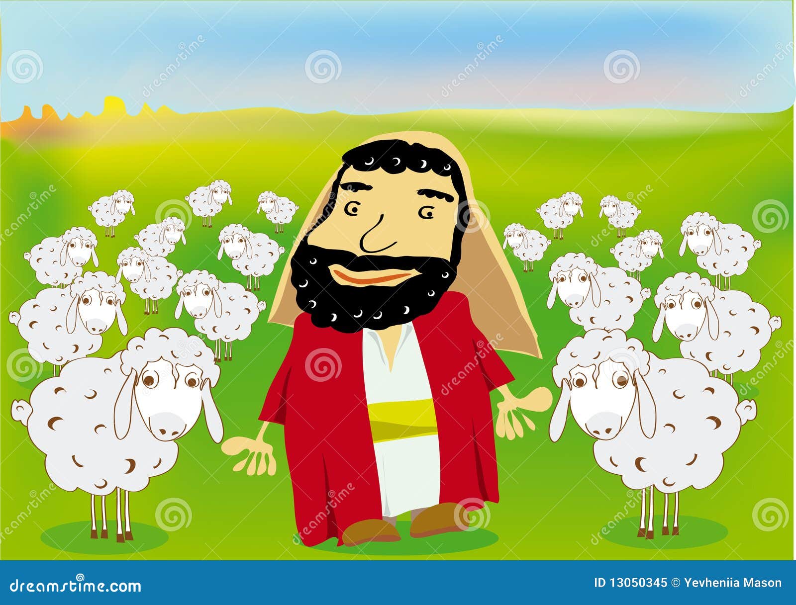 Illustration of good shepherd cartoon design. Vector illustration ...