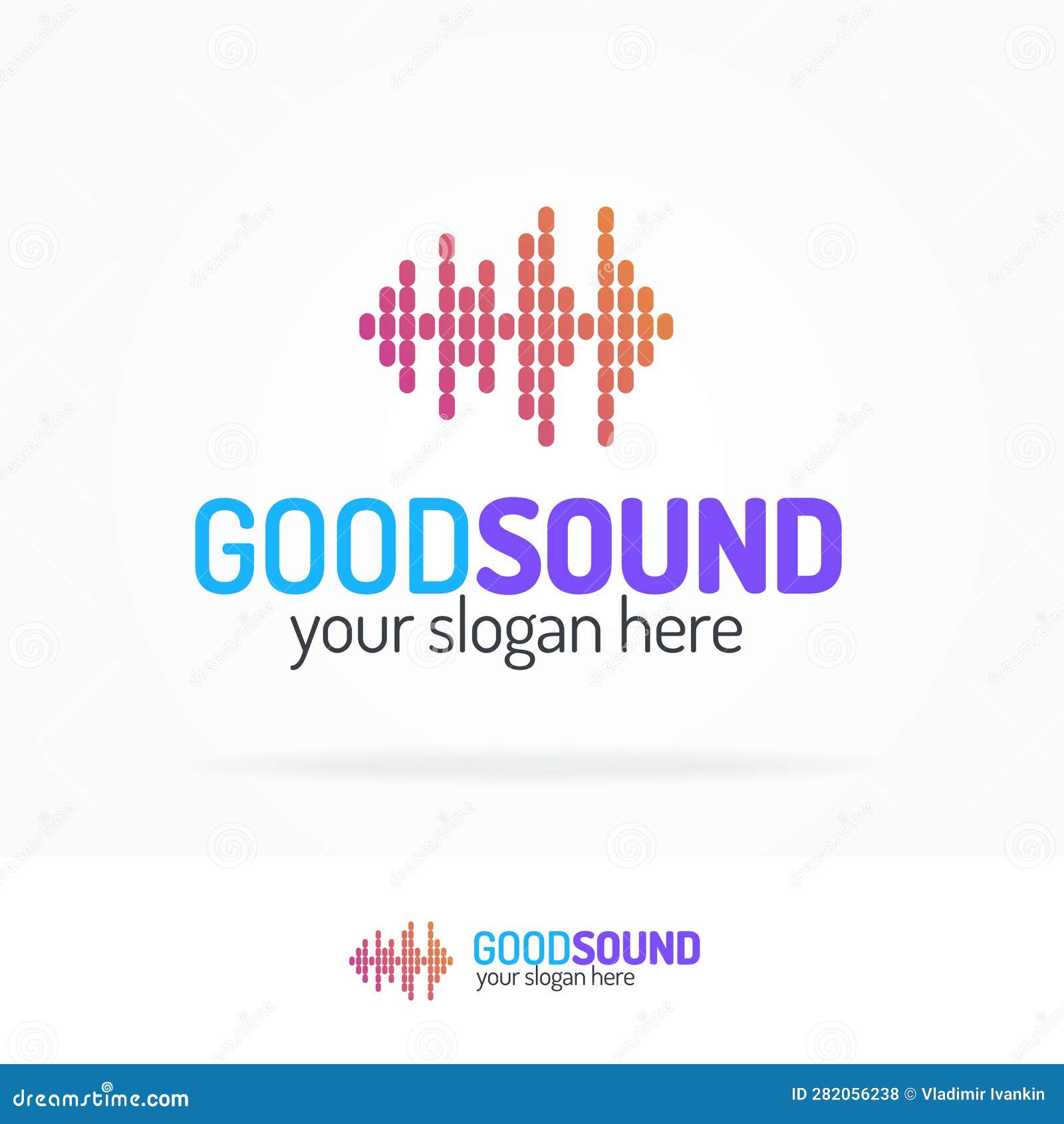 Good Sound Logo Set Modern Color Style Stock Vector - Illustration of ...