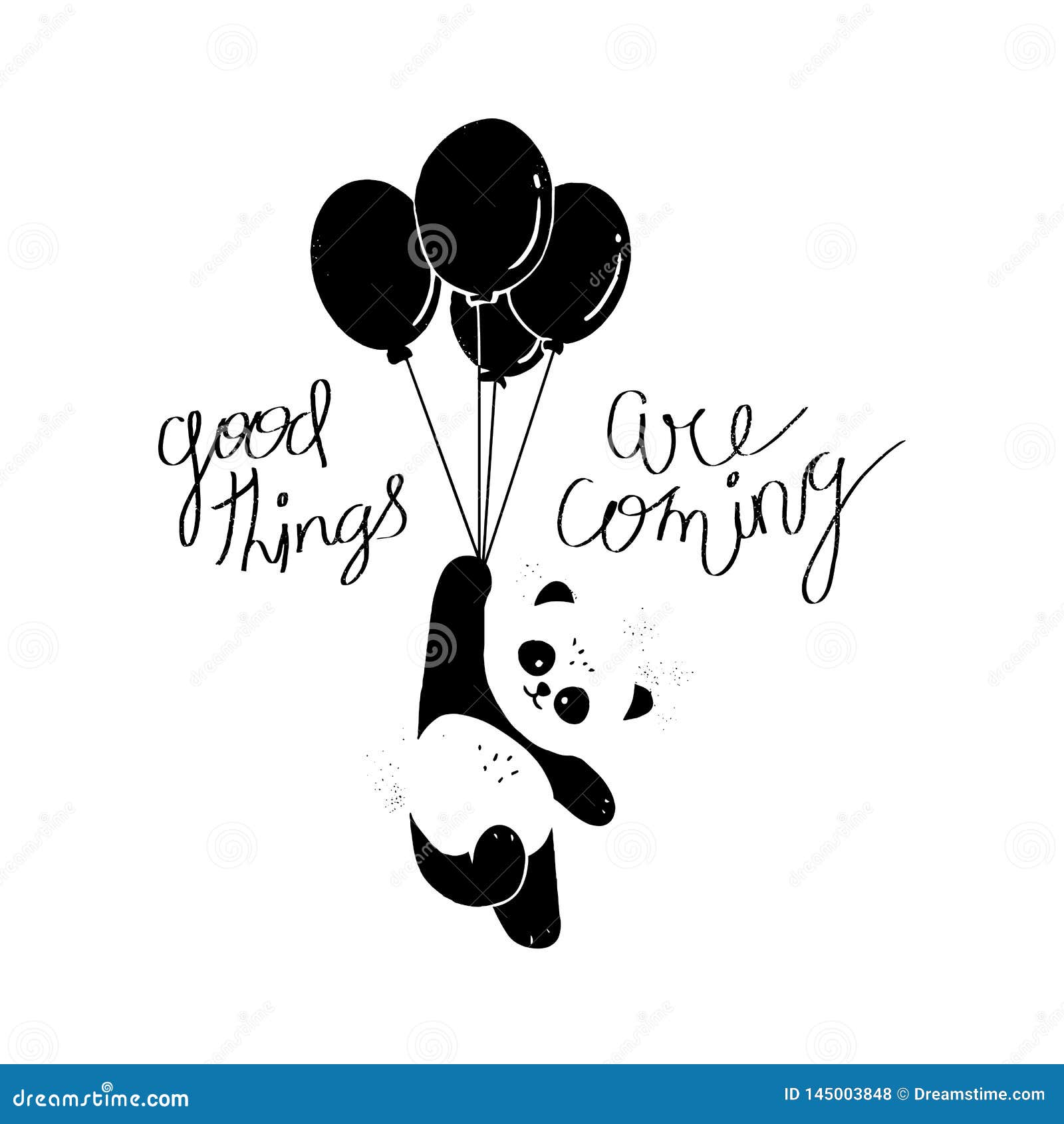 Good Things Are Coming Quote Stock Illustration - Illustration Of Poster, Hand: 145003848