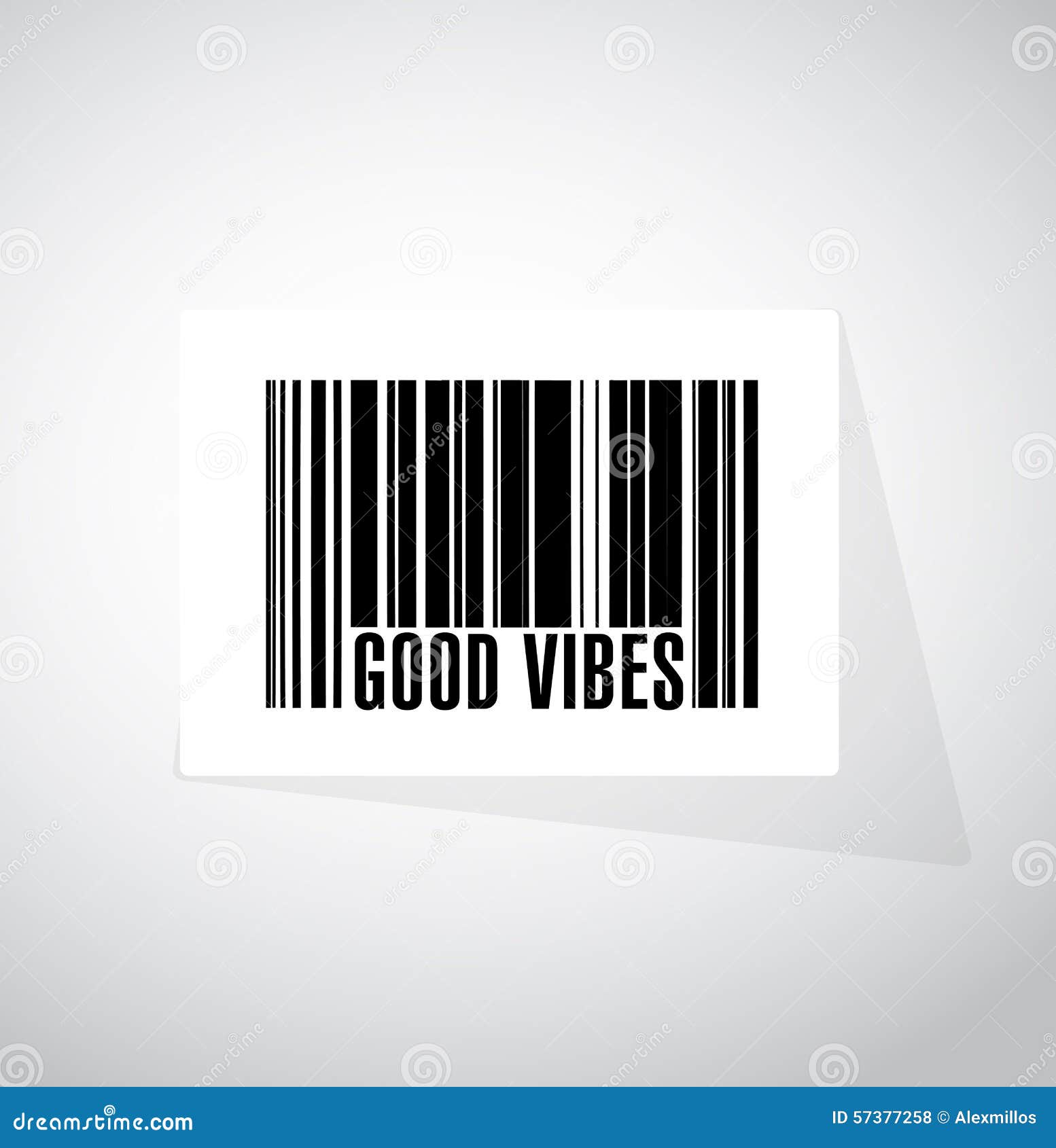 Good Vibes Barcode Sign Concept Stock Illustration Illustration of