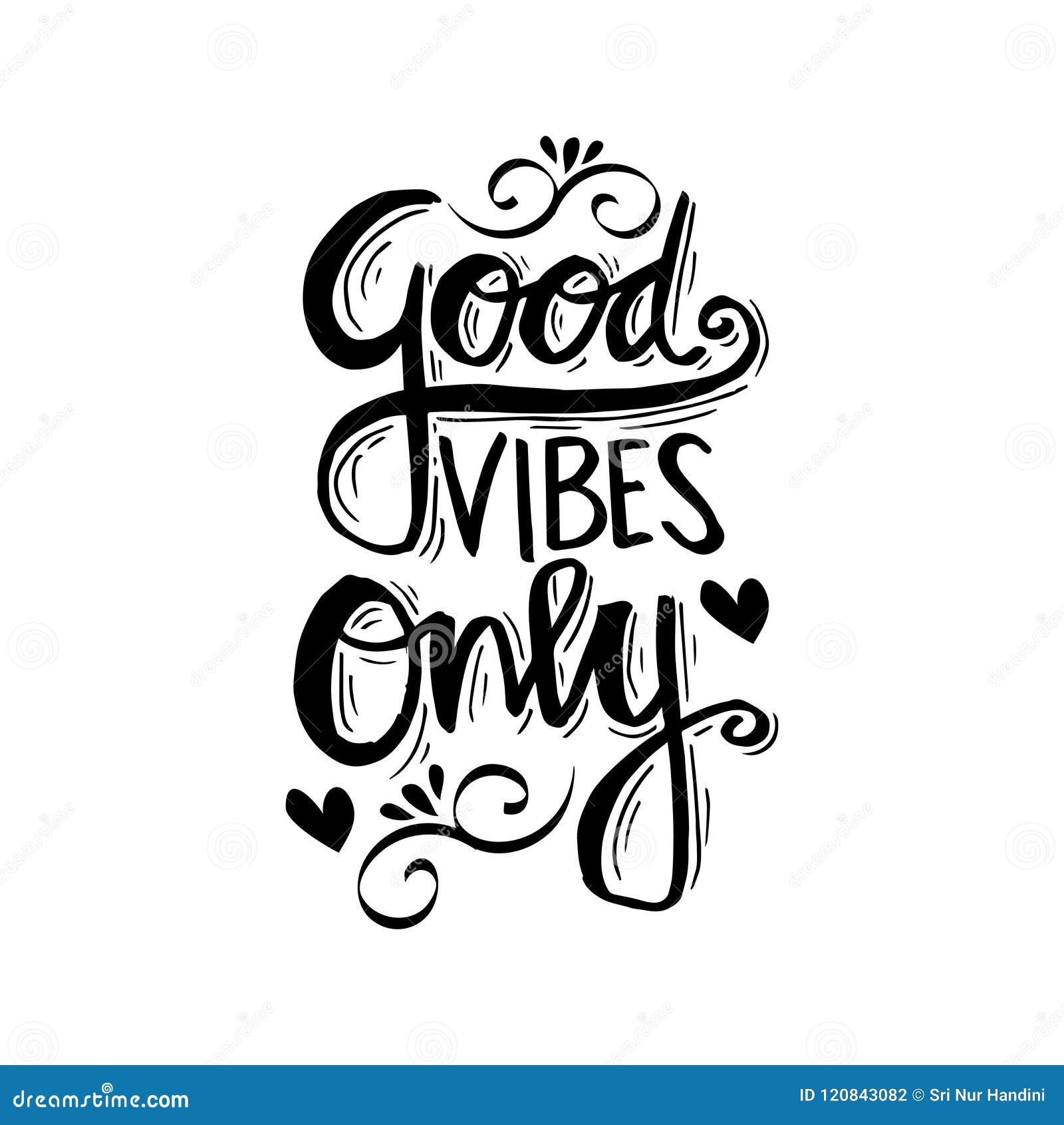 Good Vibes only. stock vector. Illustration of cool - 120843082