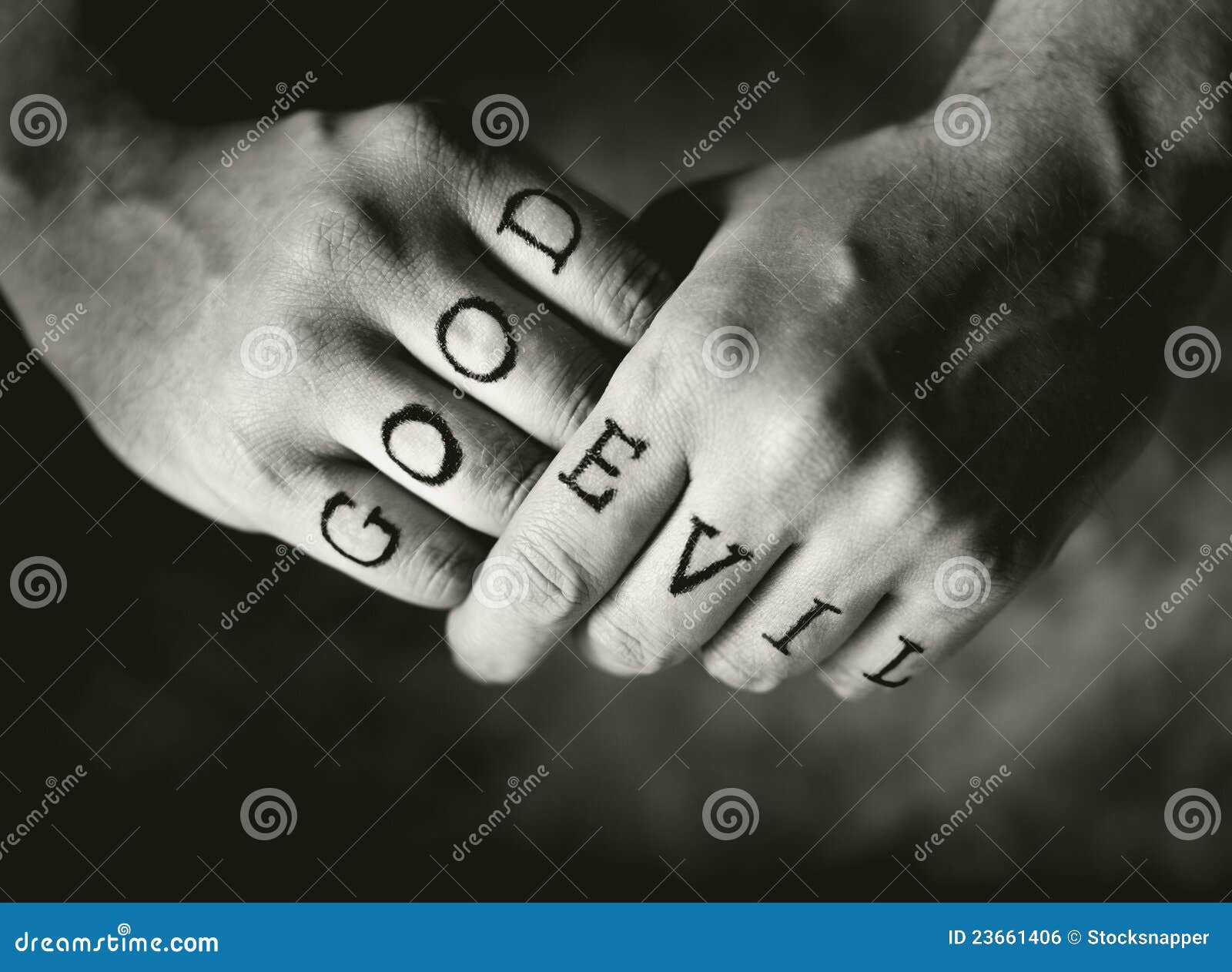 Good Vs. Evil Royalty Free Stock Image - Image: 23661406