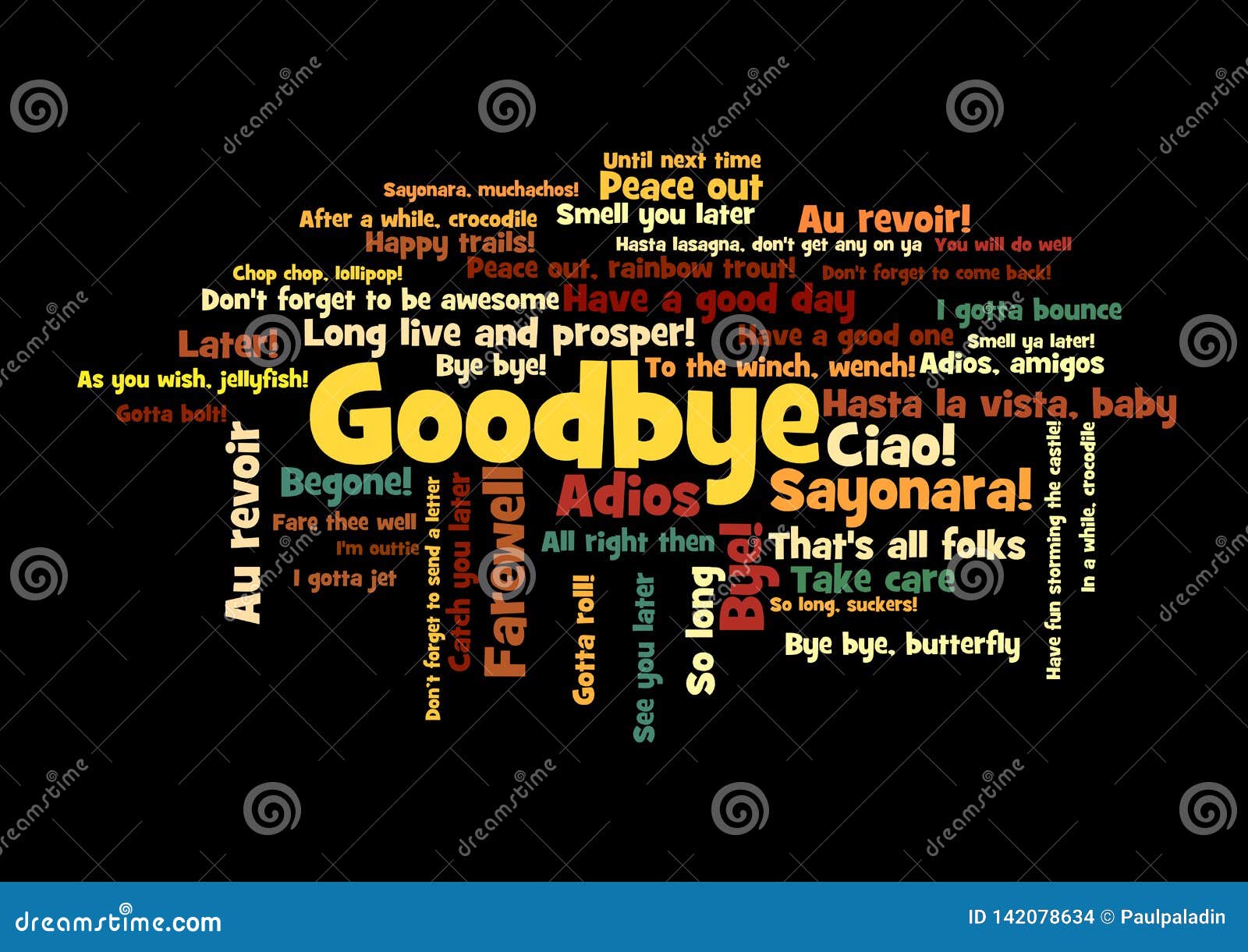goodbye word tag cloud how say farewell