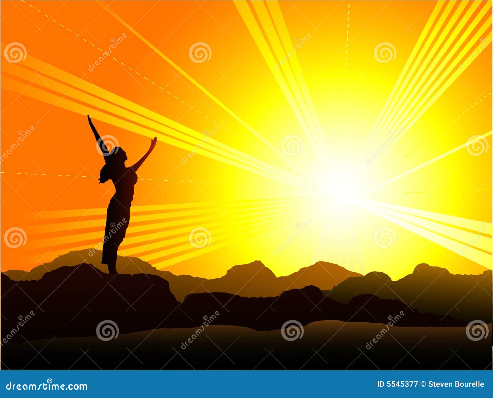 Goodmorning sunrise stock vector. Illustration of nature - 5545377