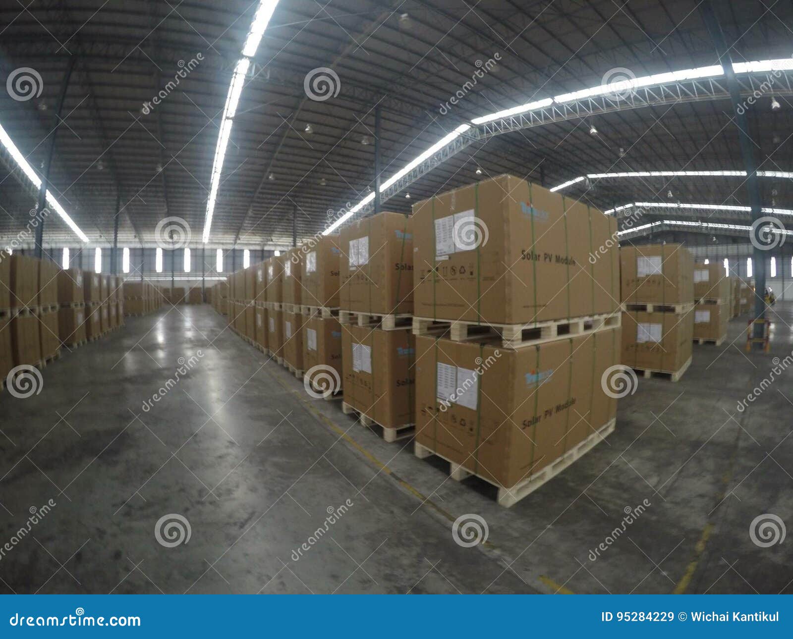 Goods in warehouse editorial stock image. Image of pallet 95284229