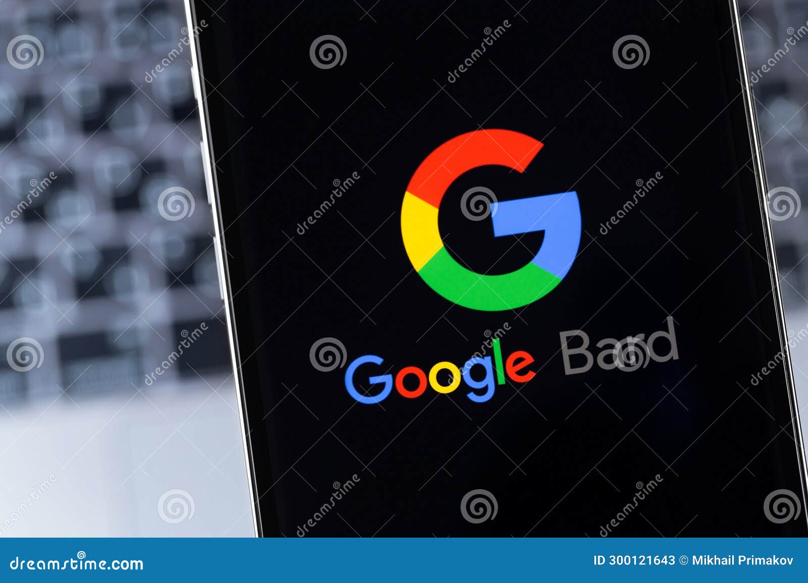 Google Bard Logo on a Smartphone IPhone Screen Closeup. Bard is a ...