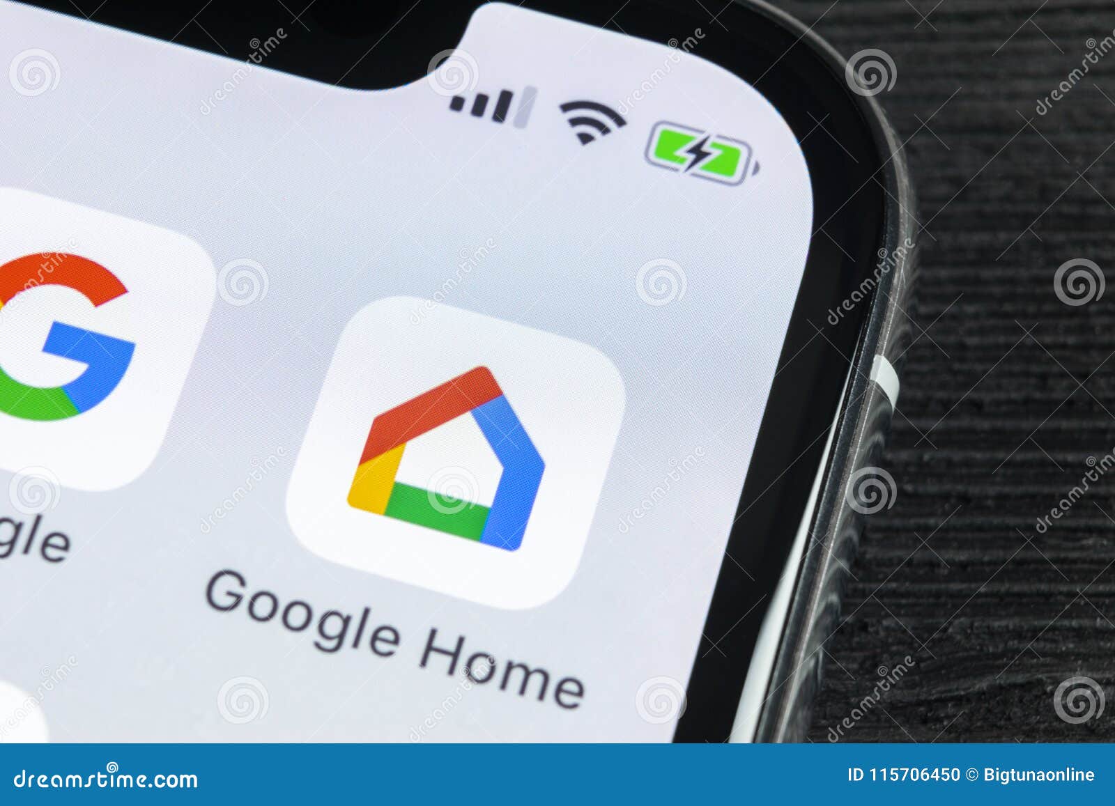 Google Home Application Icon On Apple Iphone X Smartphone Screen