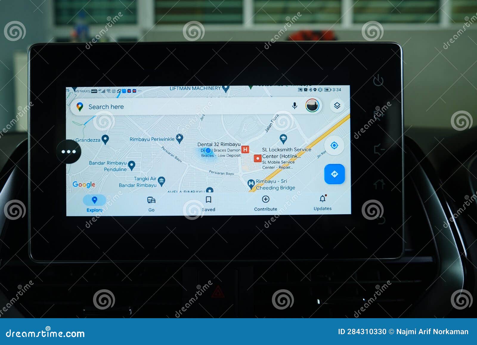 Google Map on Car Android Infotainment Editorial Image Image of phone