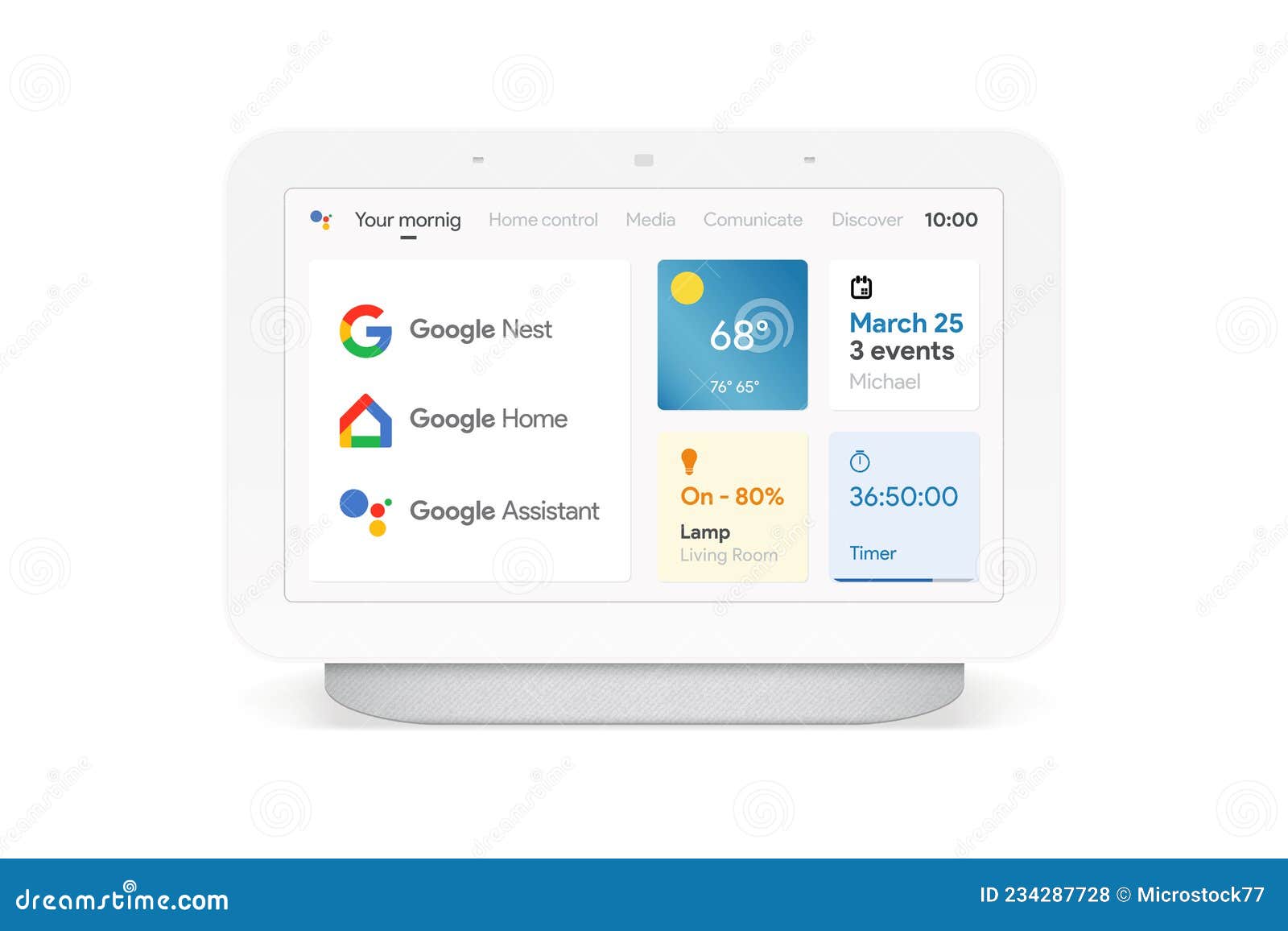 Google Nest Hub, Vector Editorial Illustration Editorial Stock Photo