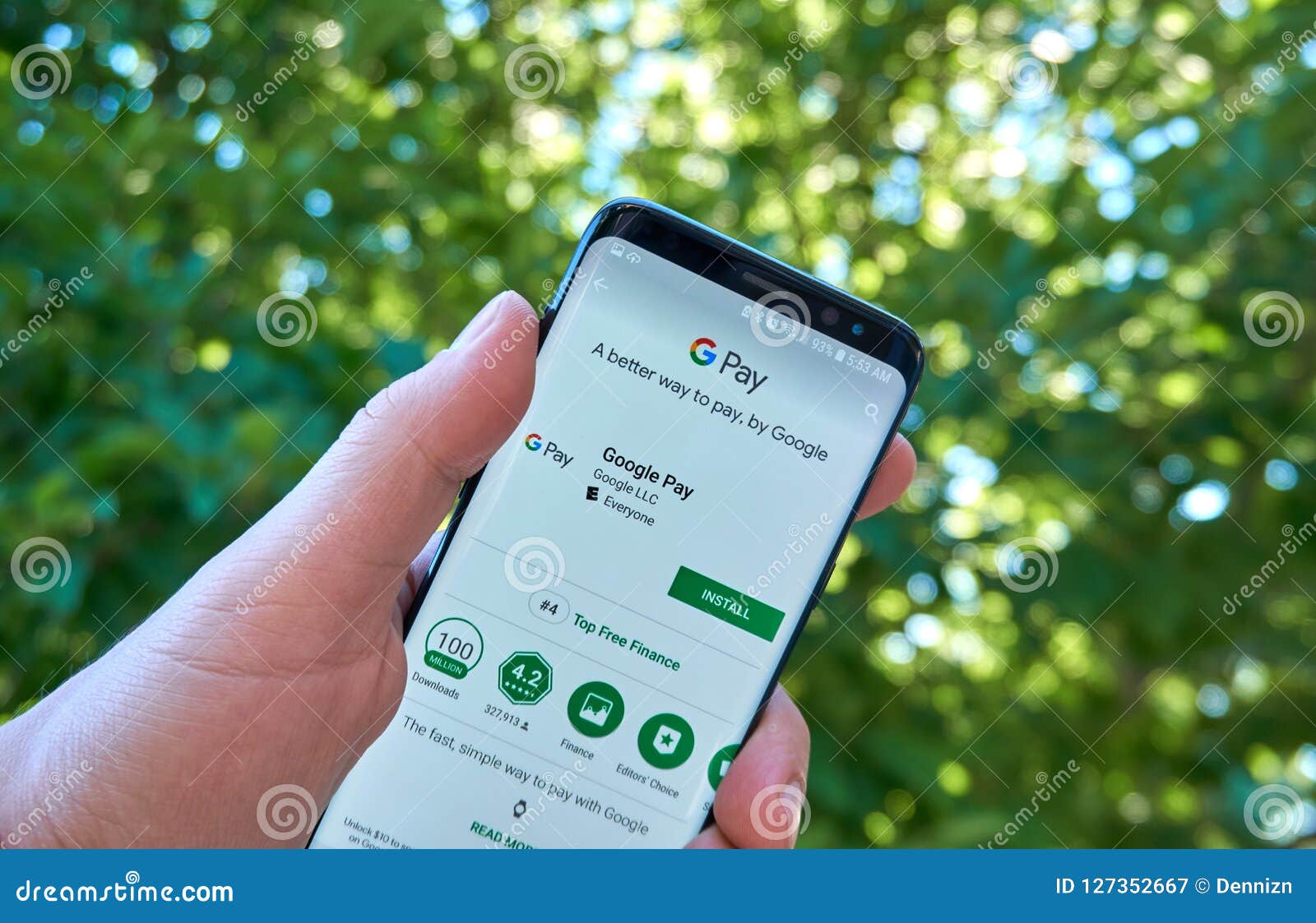 Google Pay Mobile App On Samsung S8. Editorial Photography ...