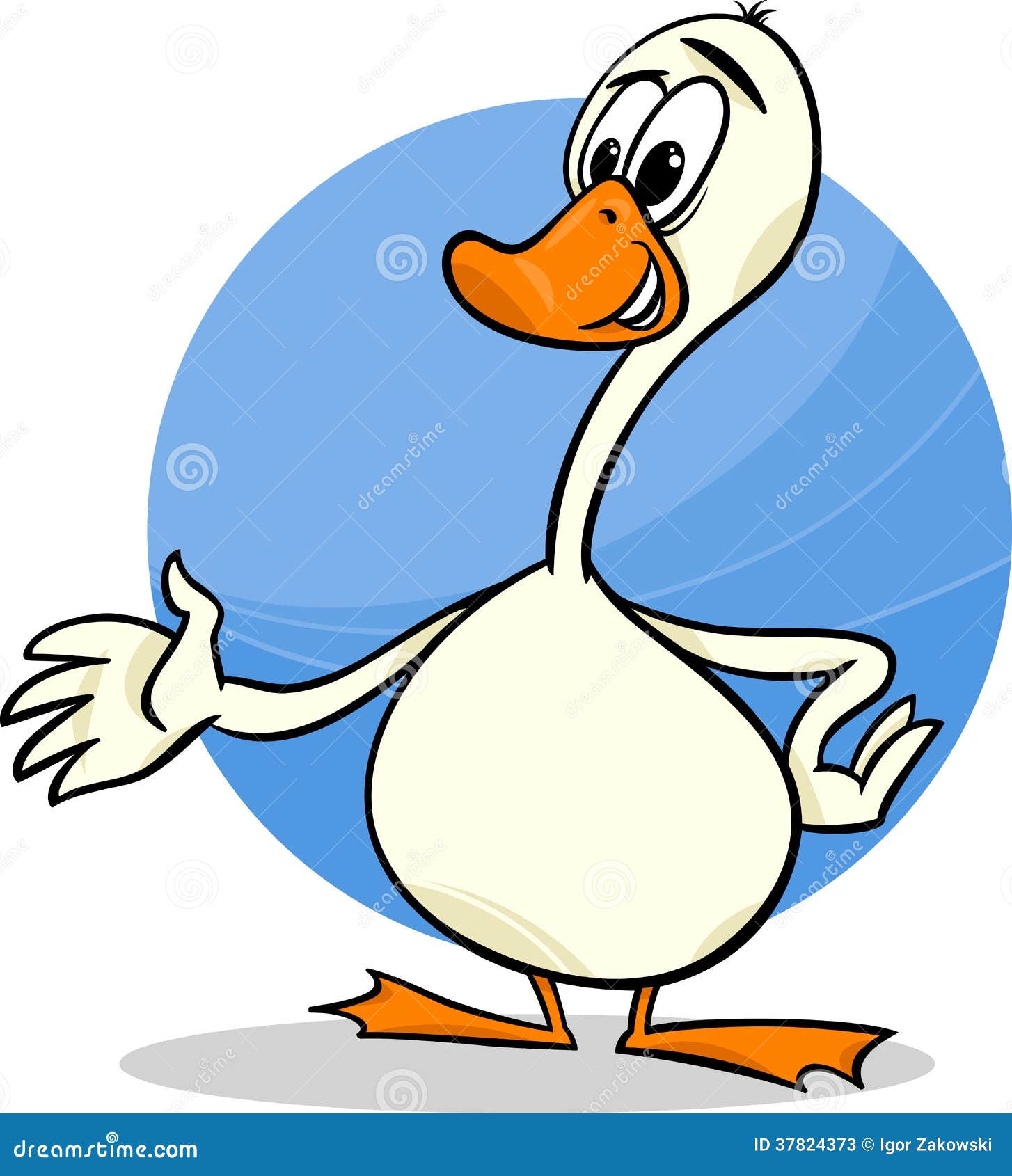 Goose Farm Bird Cartoon Illustration Stock Vector - Illustration of ...