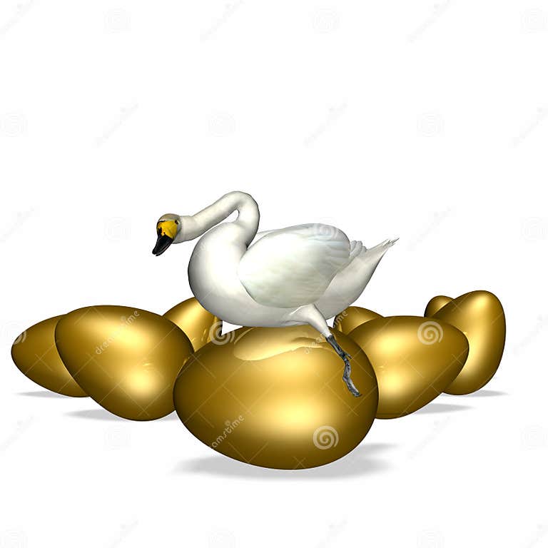 Goose Sitting on Golden Egg Stock Illustration - Illustration of ...