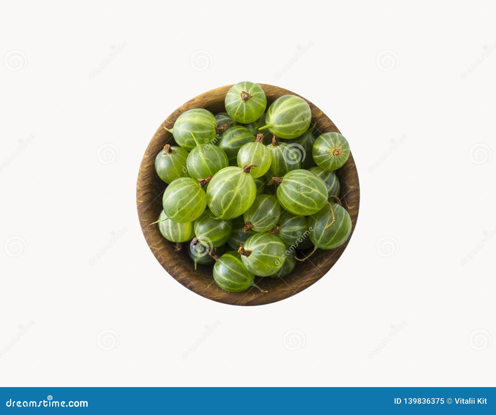 Gooseberries Fruits Isolated on White Background. Gooseberries in a ...