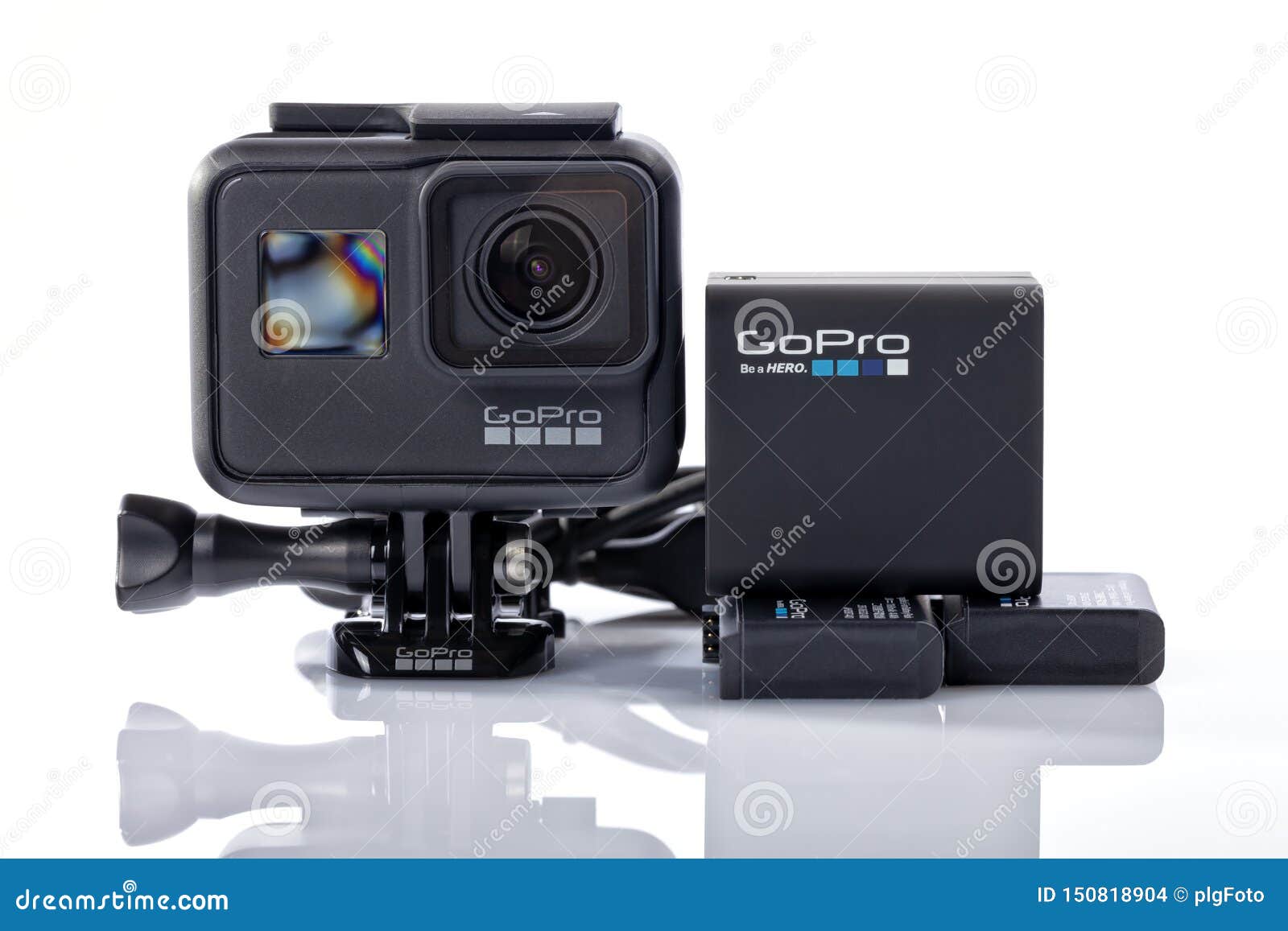 Gopro Hero 7 Black With Charger And Batteries Isolated On White Editorial Stock Image Image Of Hero Spain