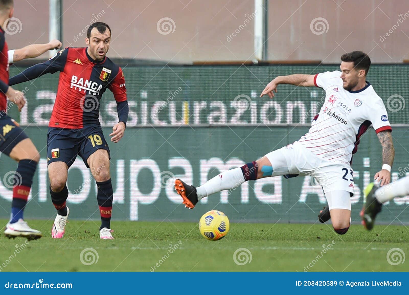 Genoa CFC Vs Cagliari Calcio Editorial Image - Image of ball