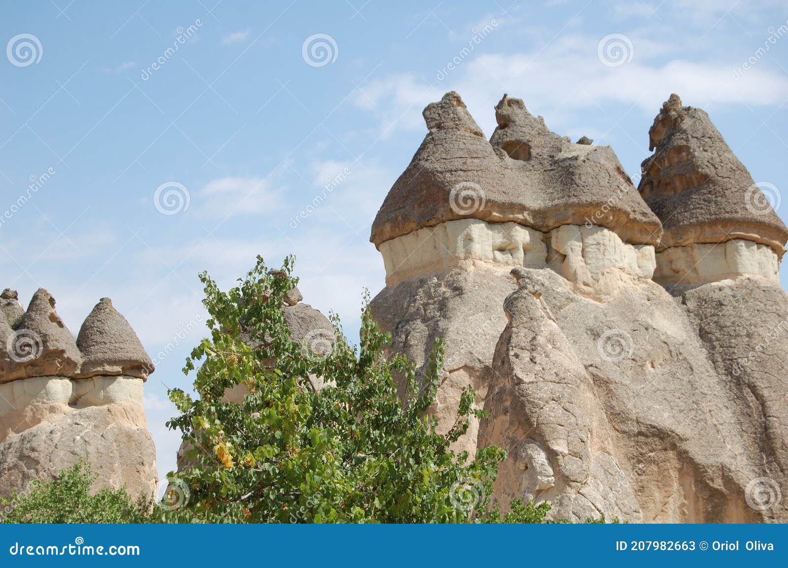 goreme valley (cappadocia turkey). ancient byzantine christian churches hewn out of the rock. fairy chimneys