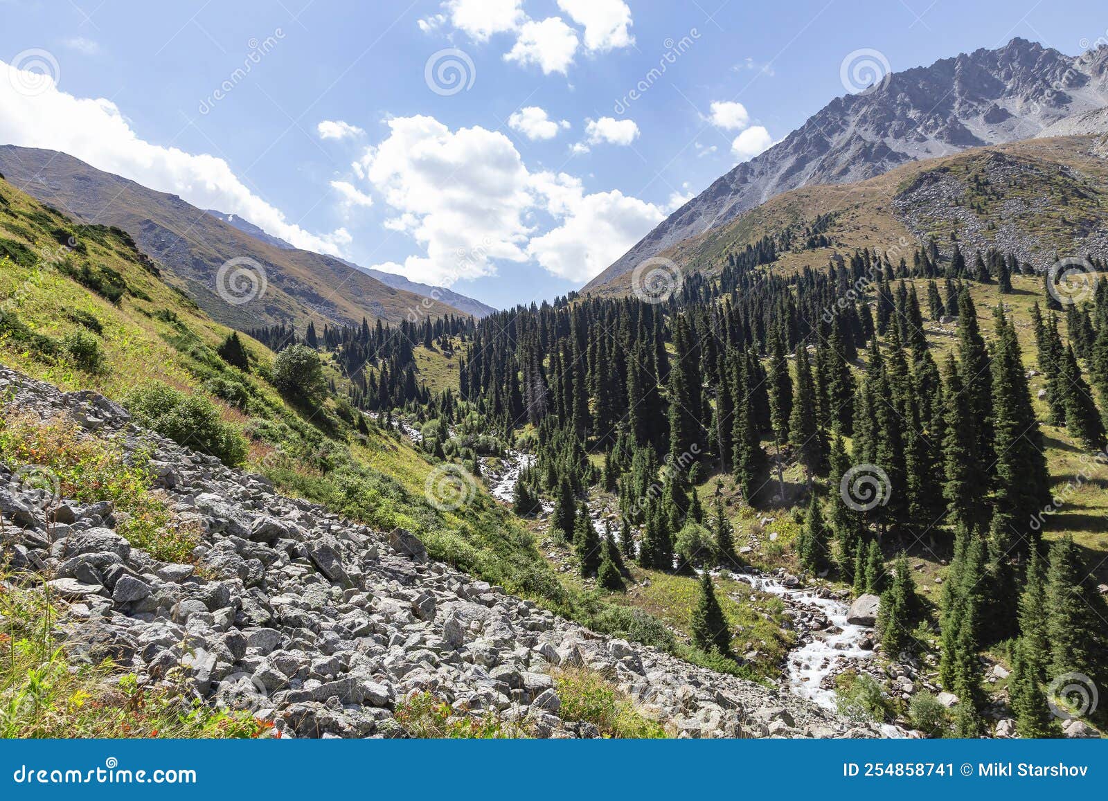 gorge prohodnoye in the zailiysky alatau near alma-ata