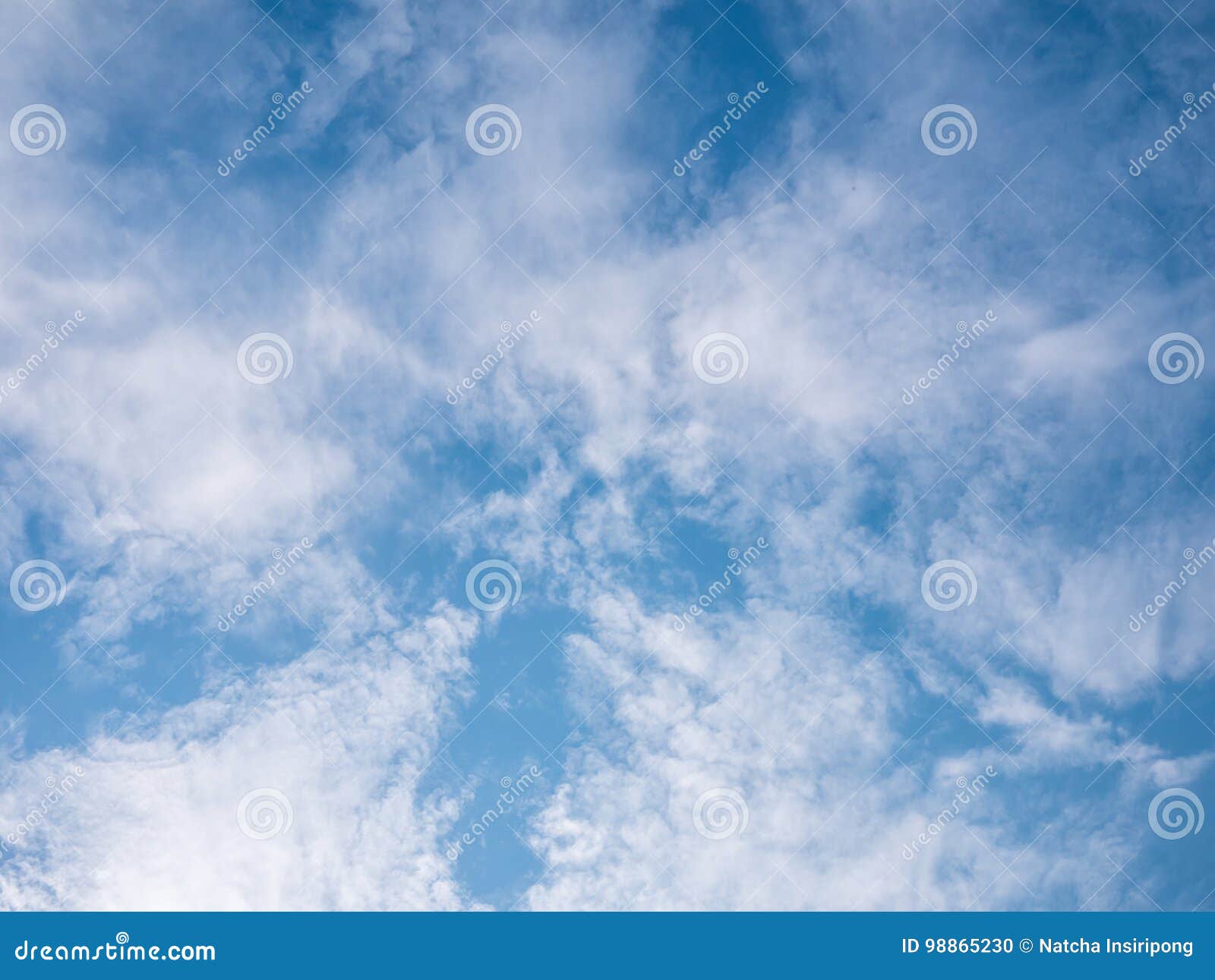 Gorgeous Blue Cloudy Sky Background Stock Photo - Image of nature ...