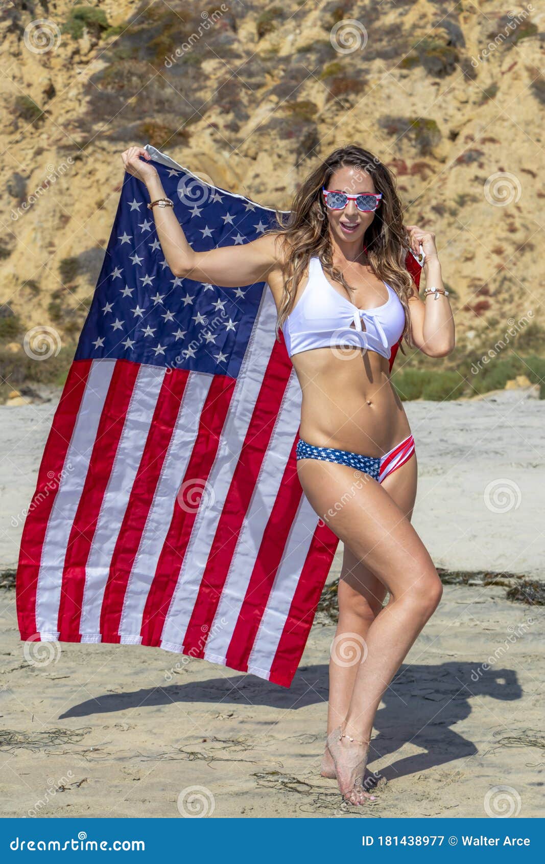 Big Tits American Flag