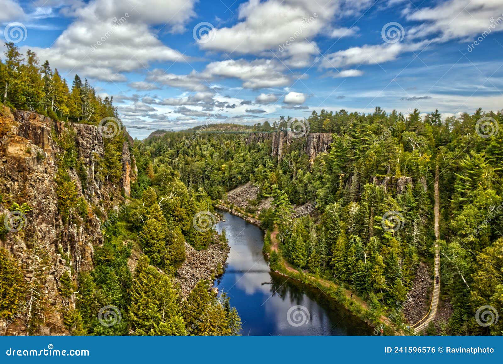 Canyon Scenery with the Stream Below Thunder Bay, Ontario