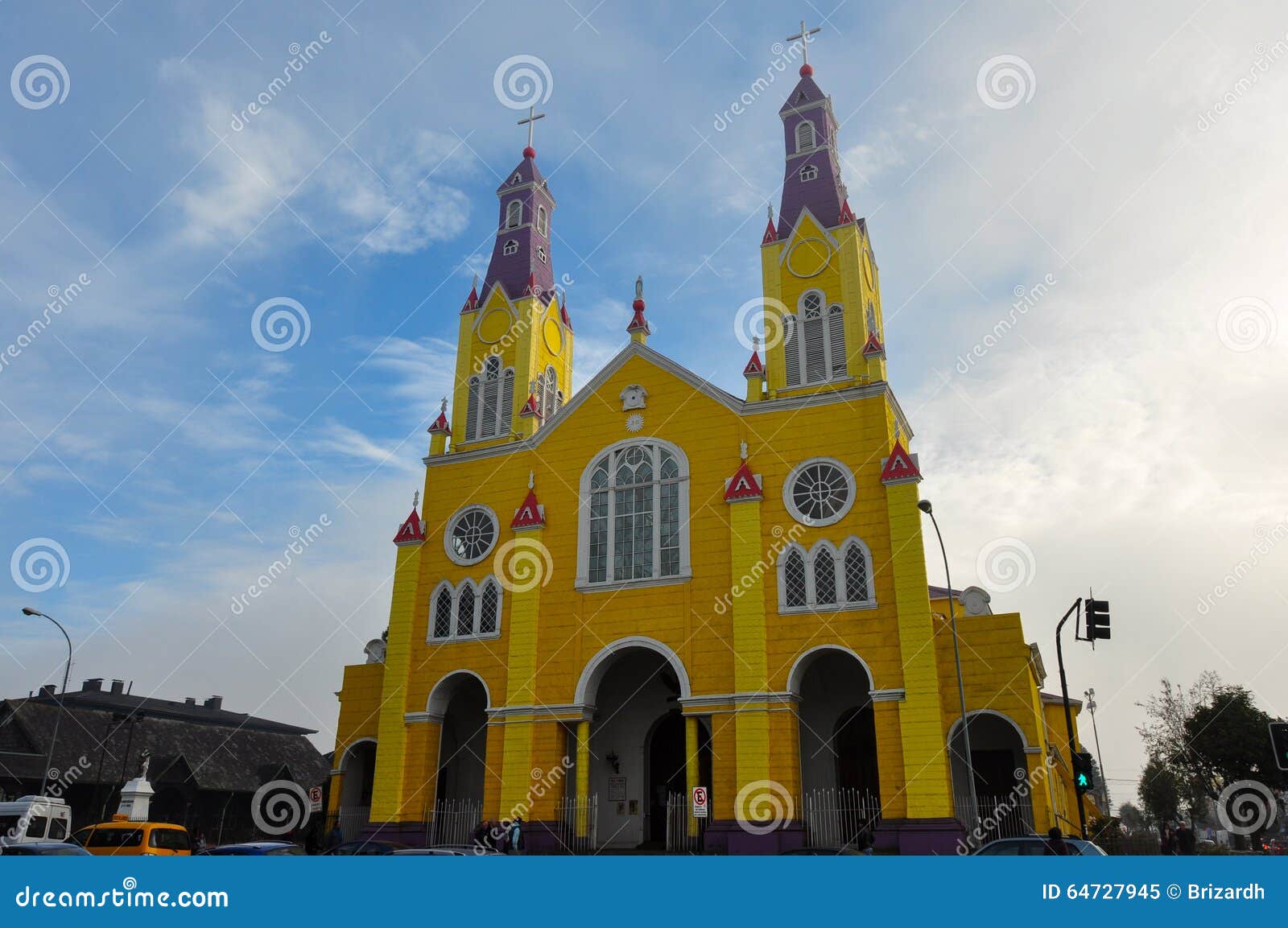 gorgeous colored and wooden churches, chiloe island, chile