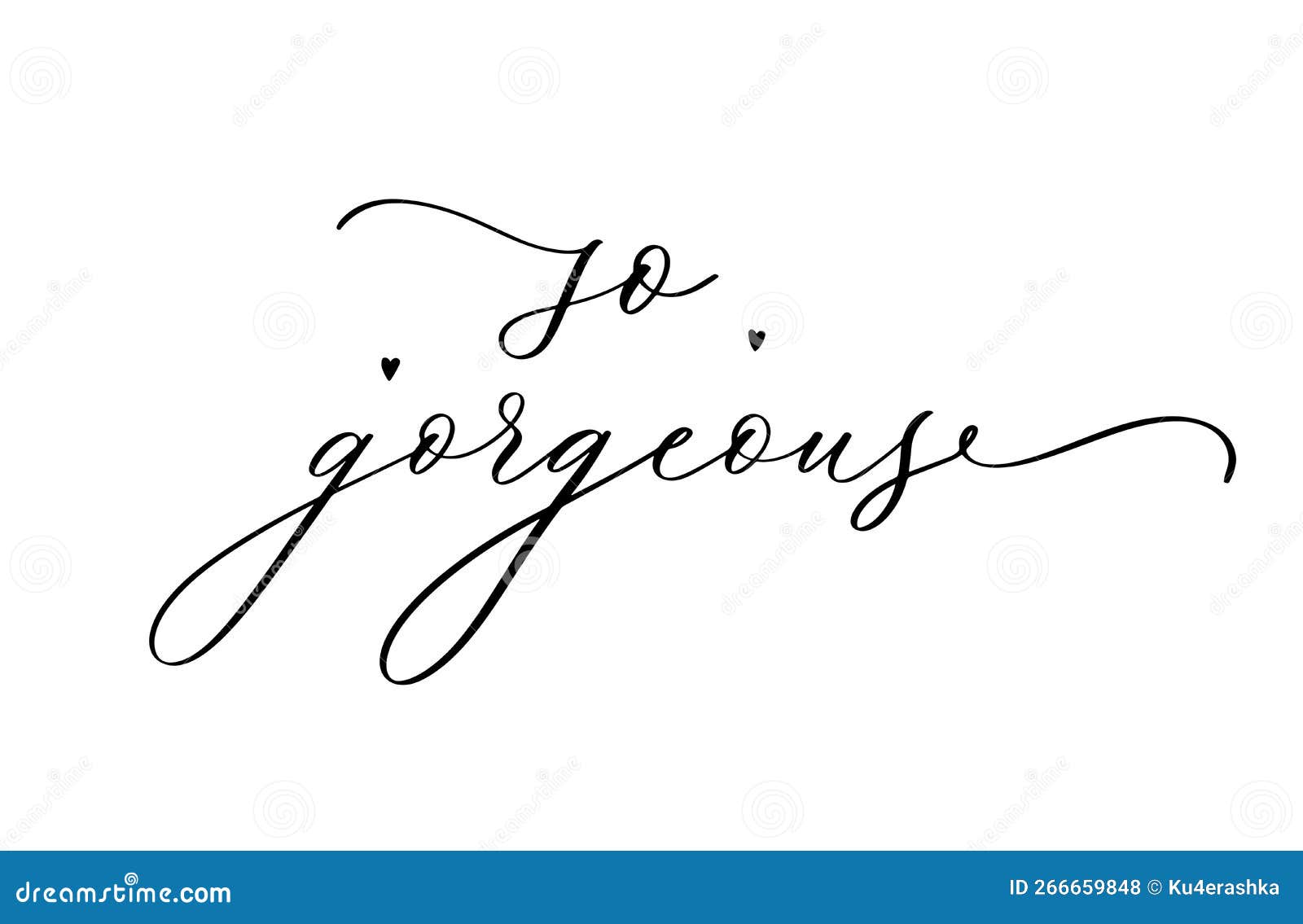 So Hand Drawn Lettering.Modern Calligraphy Phrase. Stock