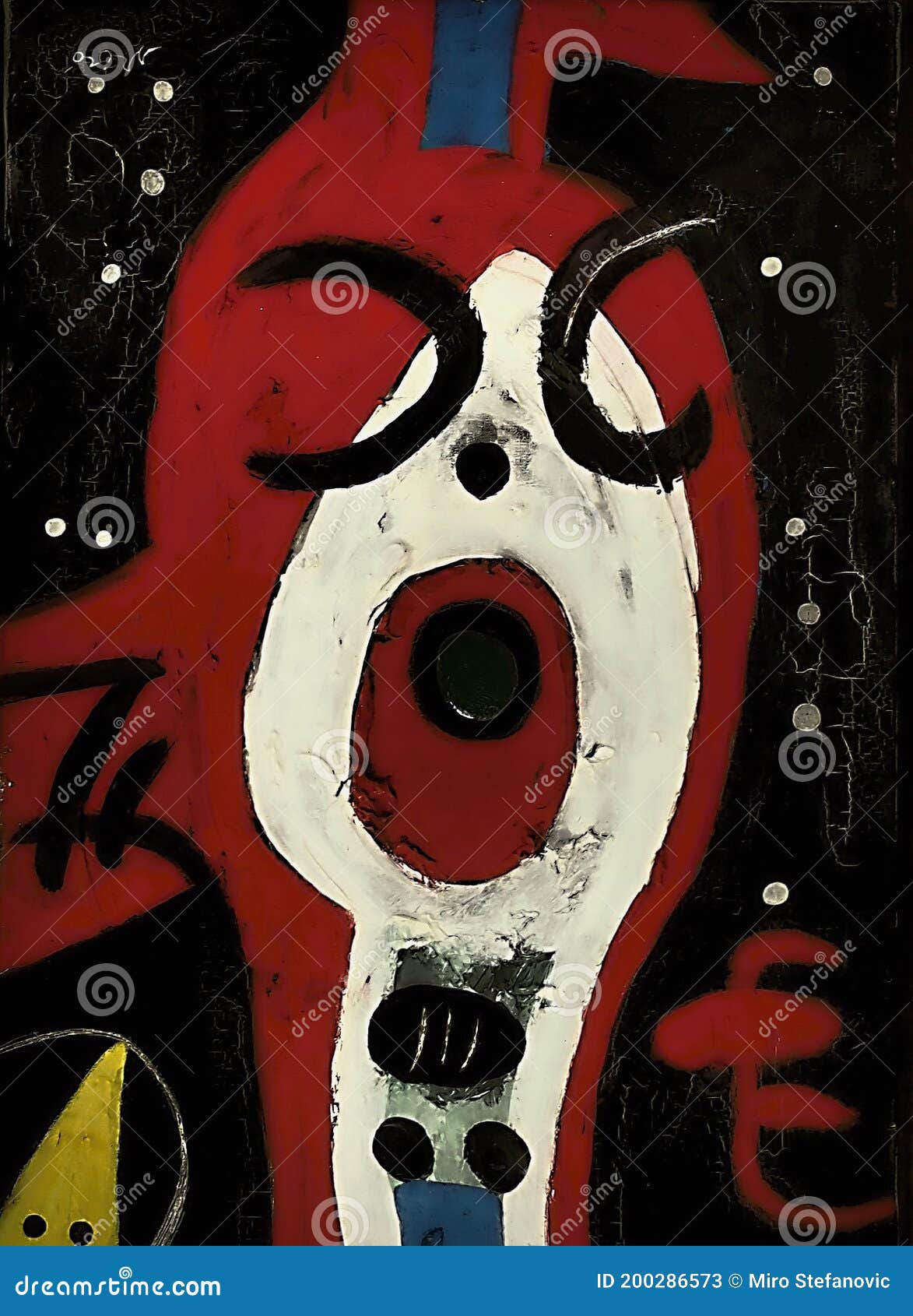 Graffiti On A Rock `I Paint Therefore I Am`. RoyaltyFree Stock