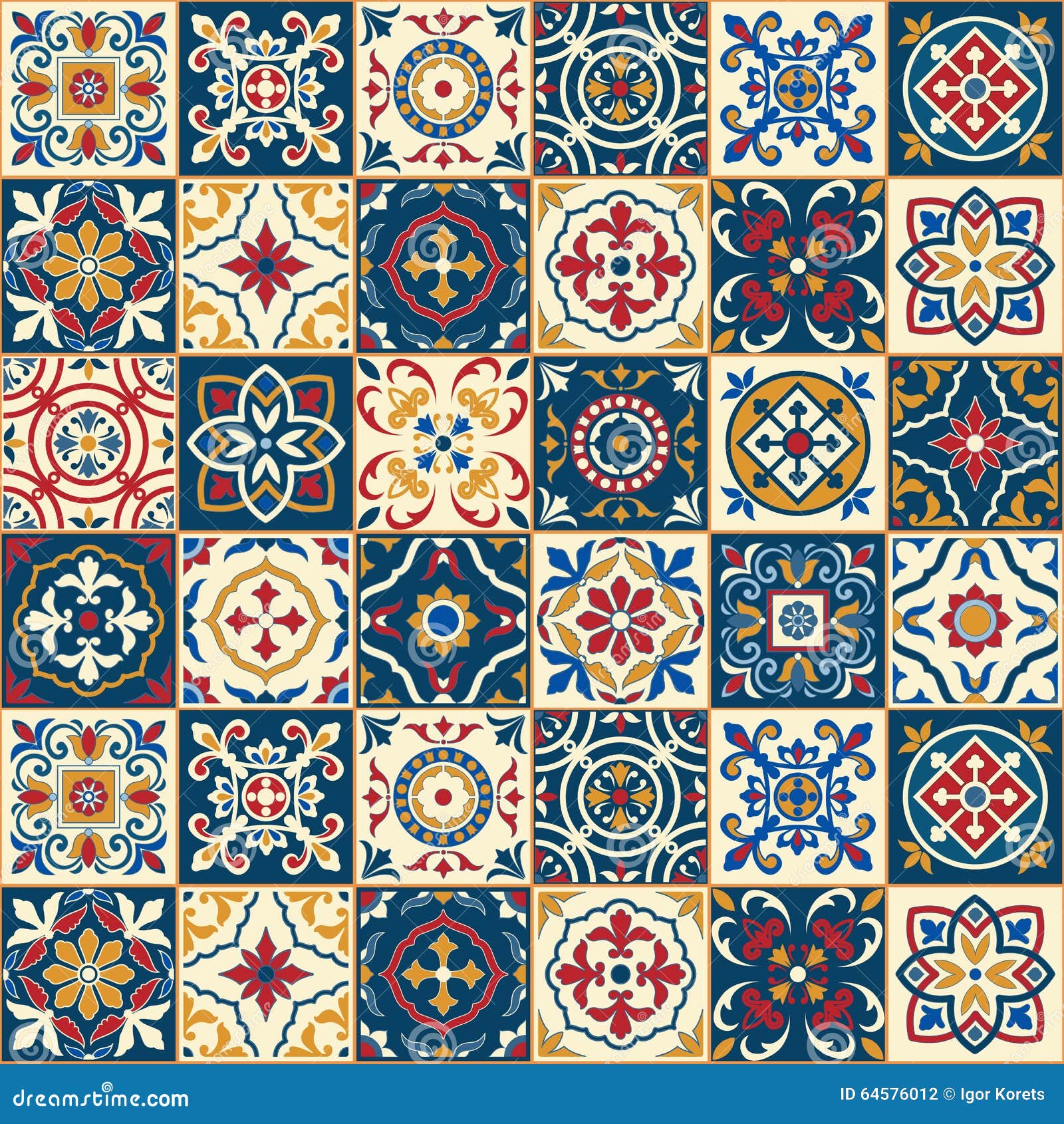 gorgeous seamless pattern . moroccan, portuguese tiles, azulejo, ornaments.