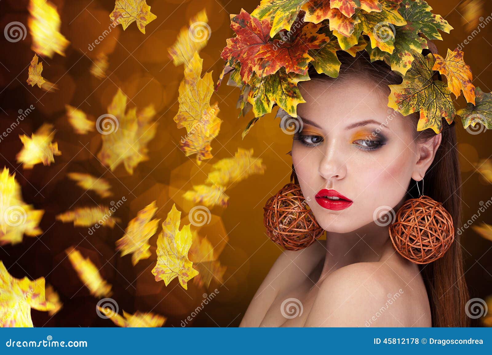 Gorgeous Sensual Girl Autumn Concept Stock Photo - Image of model, cute ...