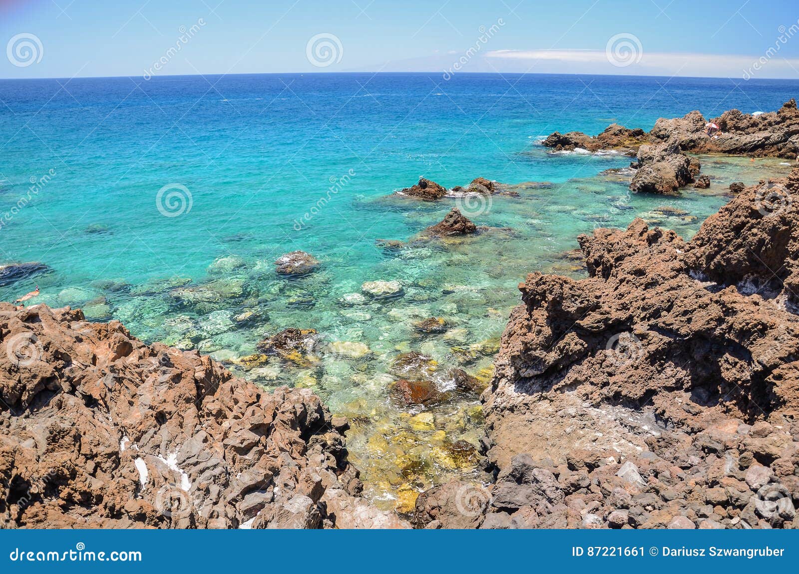 Gorgeous Turquoise Rocky Bay In Playa De San Juan On Tenerife Stock Image Image Of Nature Canary