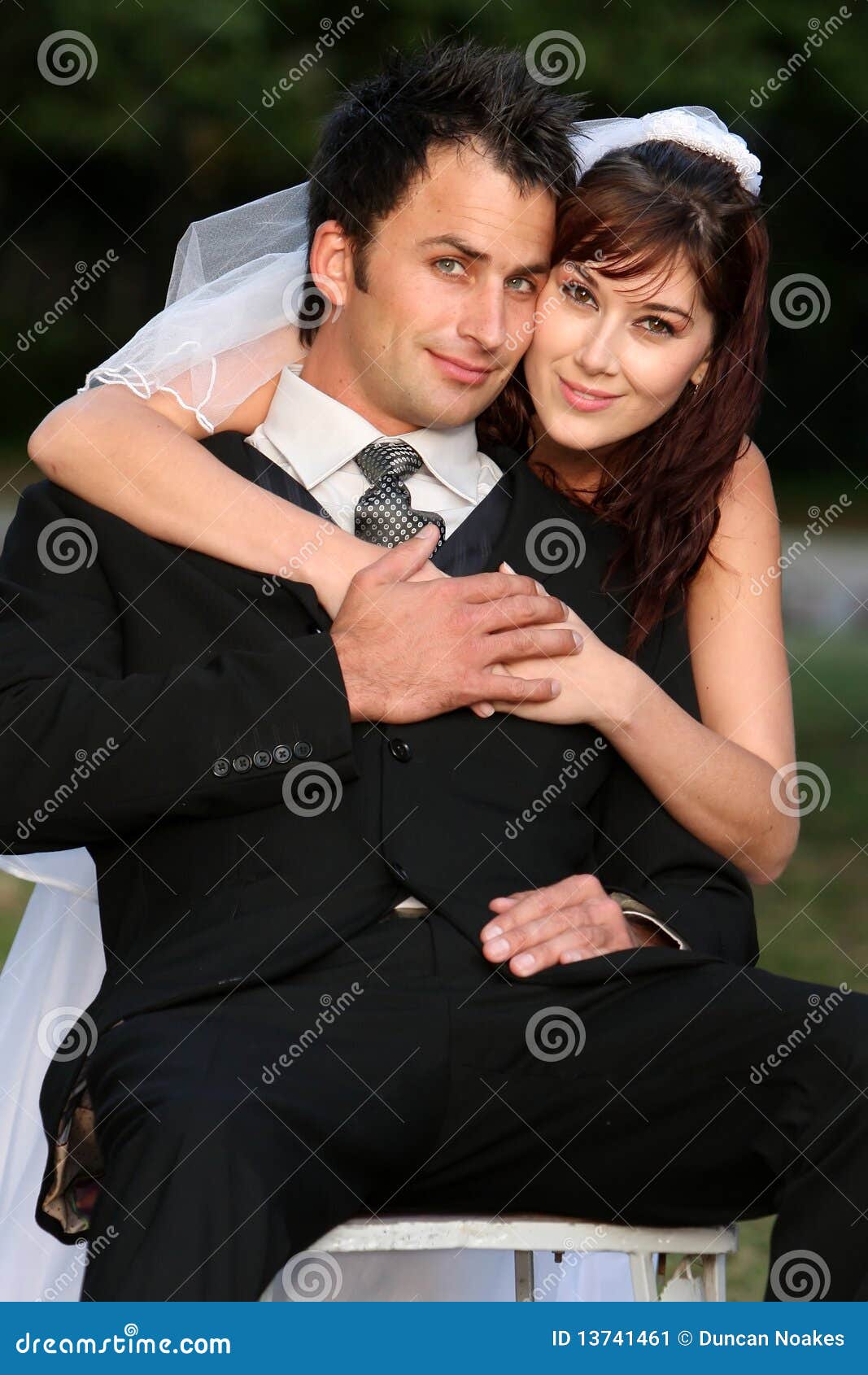 Gorgeous Wedding Couple stock image. Image of romance - 13741461