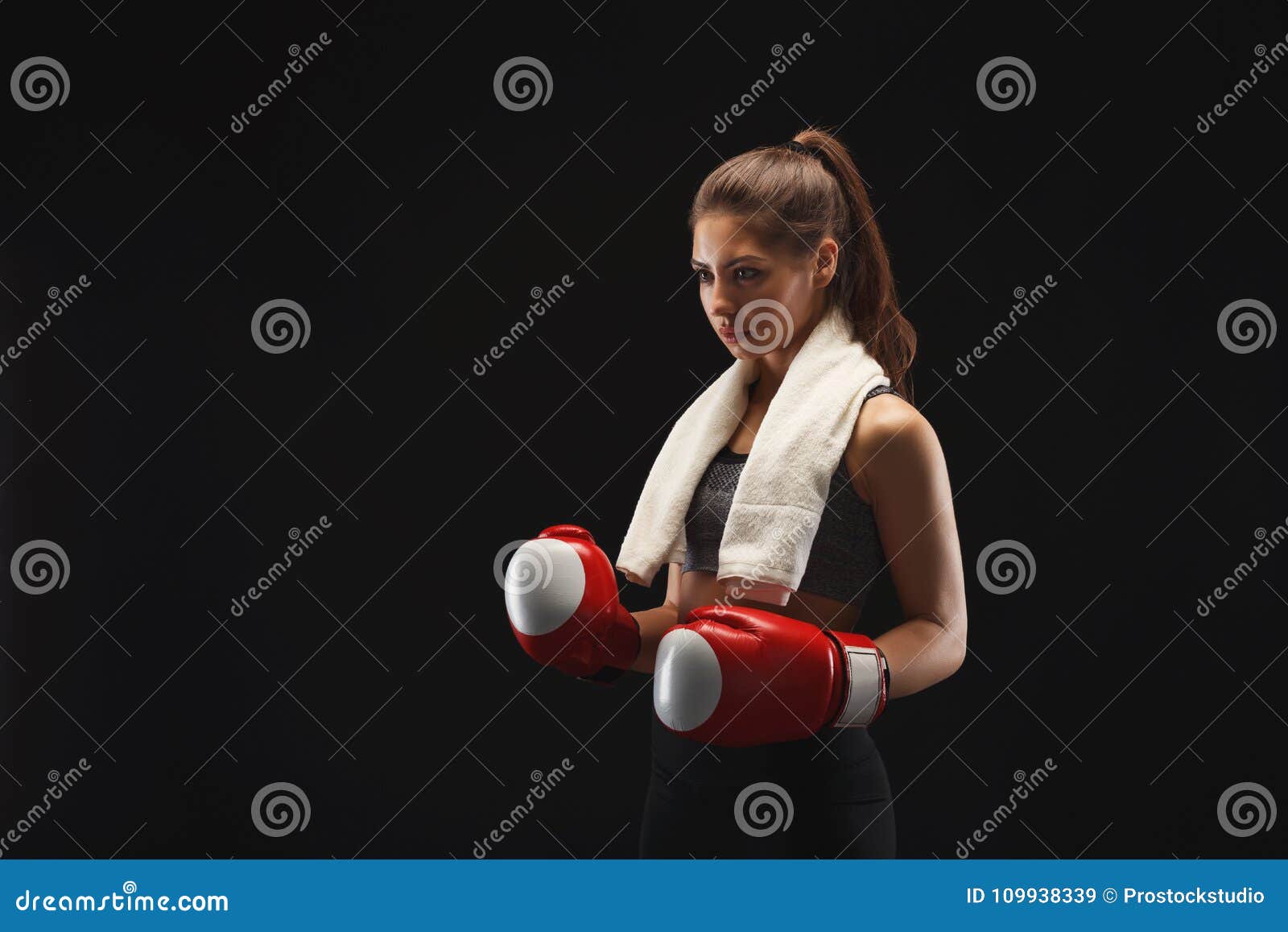 Download Gorgeous Young Woman With Boxing Gloves Stock Image ...