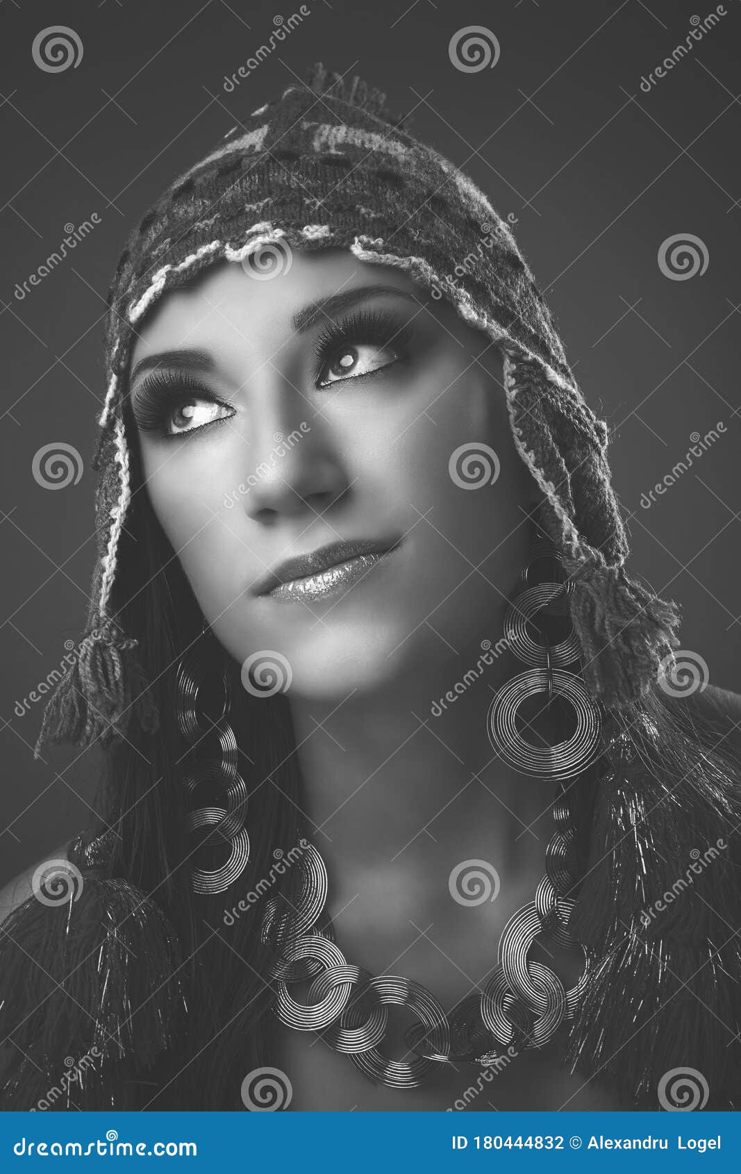 Gorgeous Young Woman Portrait Stock Photo - Image of culture, dress ...