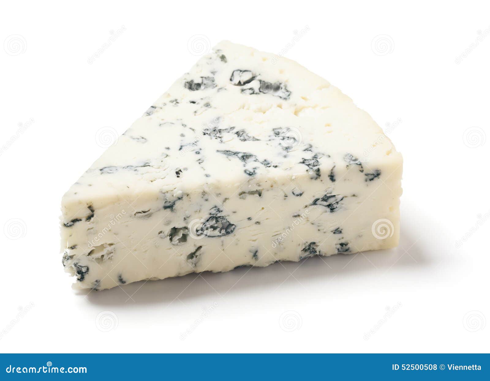 gorgonzola or bleu cheese on white background
